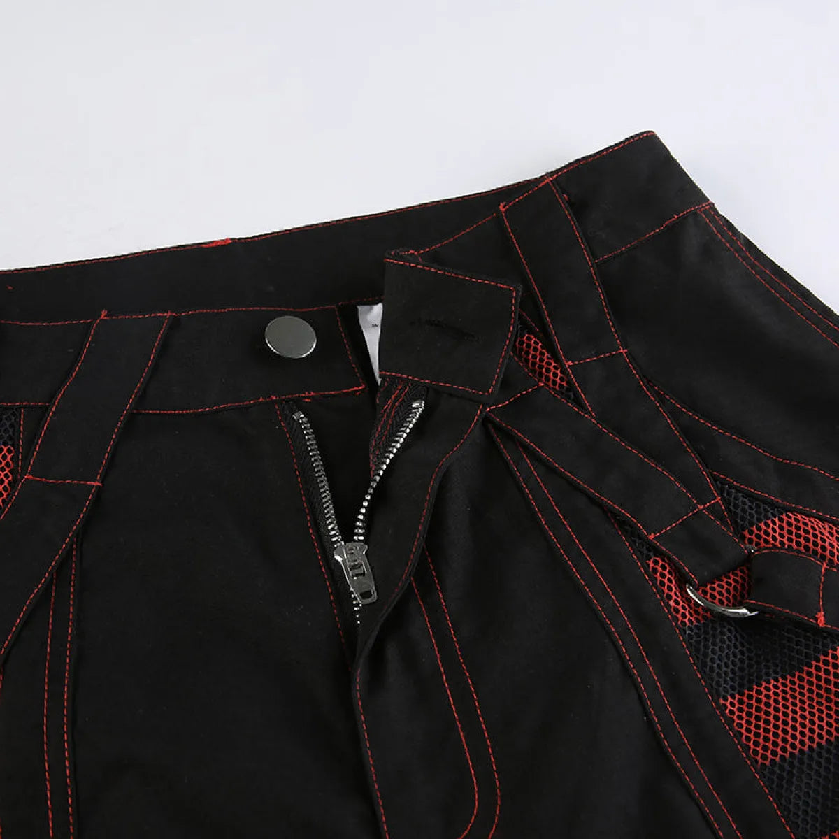 Gothic Punk Cargo Pants – Y2K Grunge Wide Leg Baggy Trousers