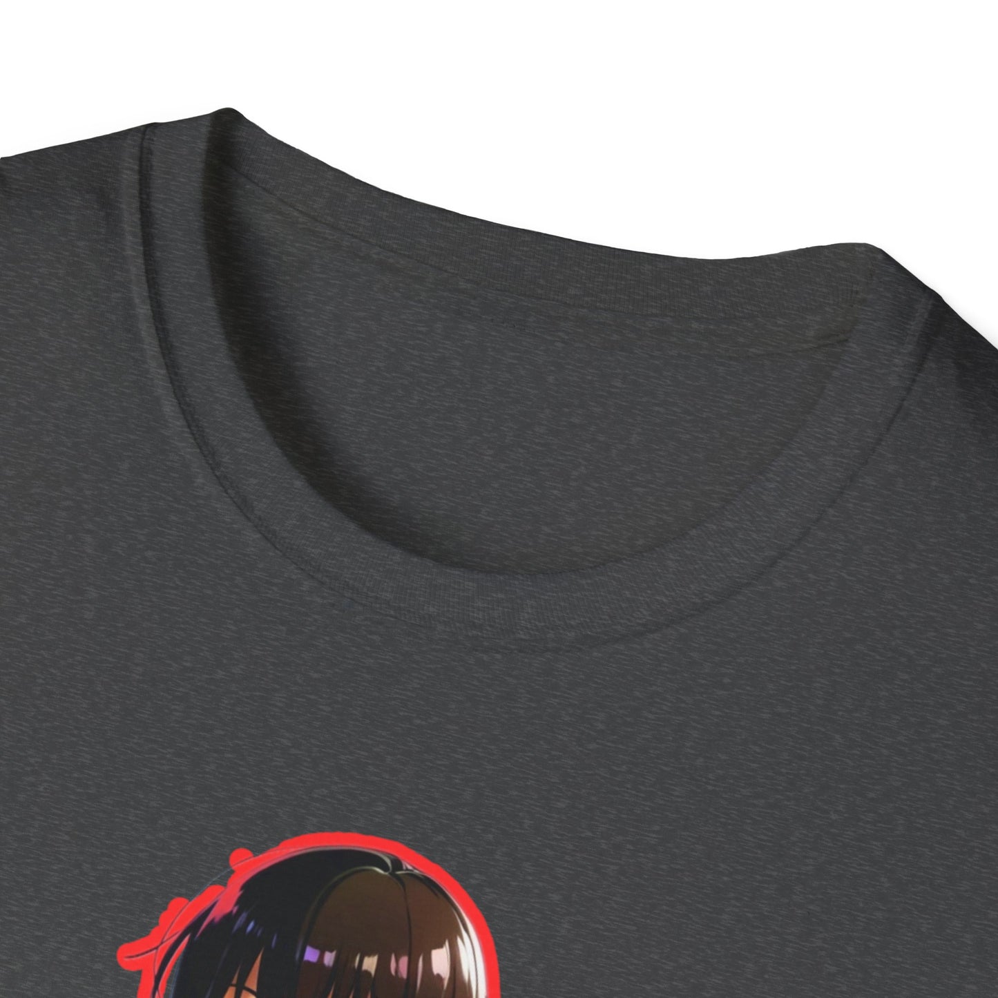 Cute Anime Graphic erased T-Shirt, Unisex Softstyle Tee for Fans, Cozy Everyday Wear, Perfect Gift for Teens, Anime Merchandise