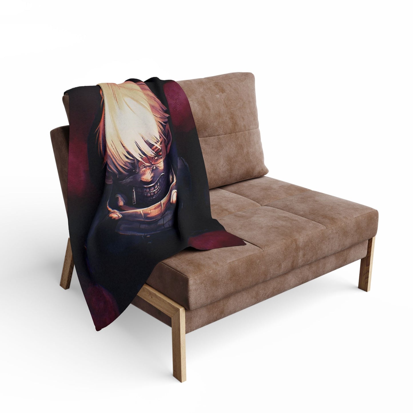 Anime-Inspired Arctic Tokyo ghoul style 2Fleece Blanket, Cozy Gift for Fans, Soft Throw for Living Room, Bedroom Decor, Perfect for Holidays