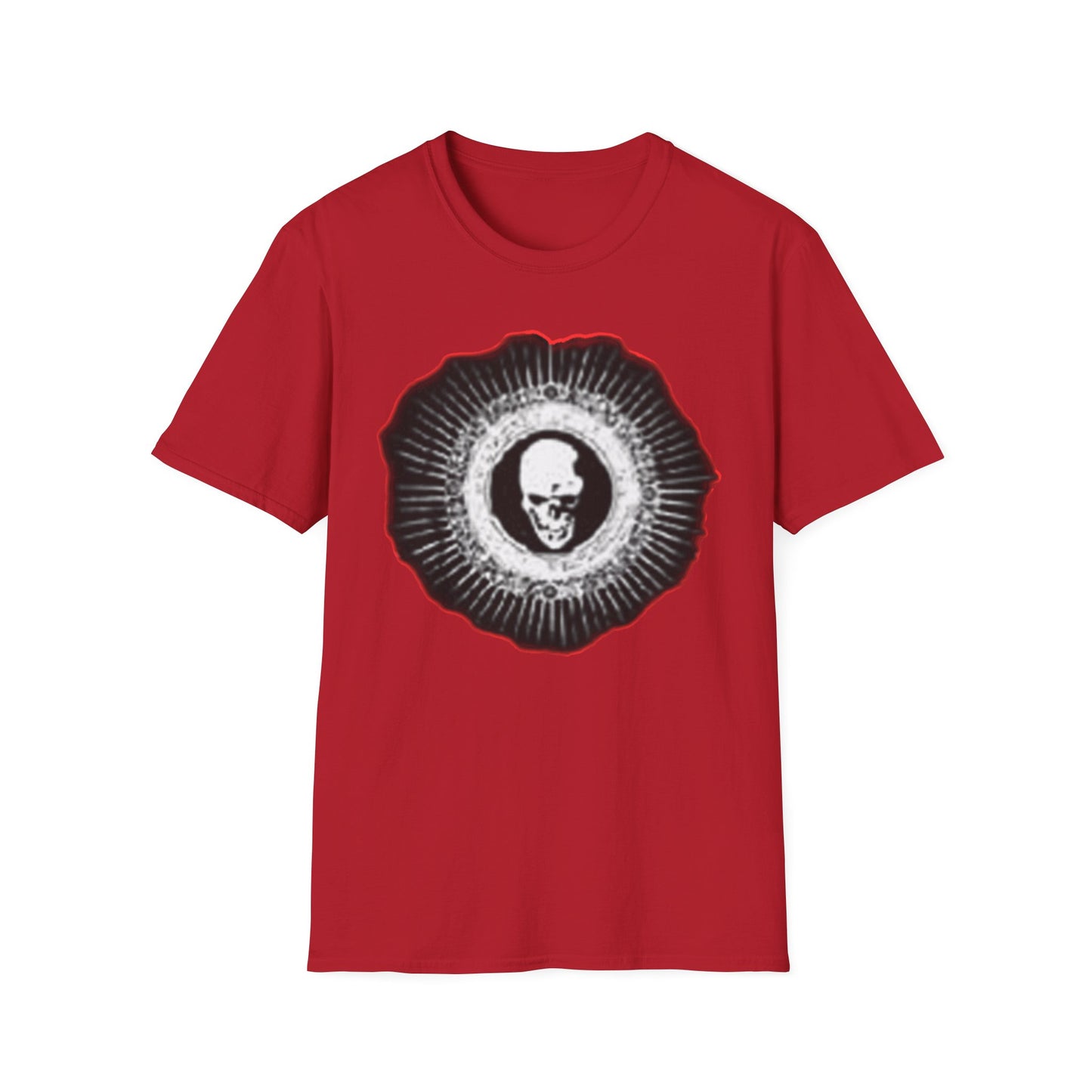 Skull Graphic Tee dn style – Unisex Softstyle T-Shirt for Art Lovers, Halloween, Casual Wear, Gothic Fashion, Unique Gift