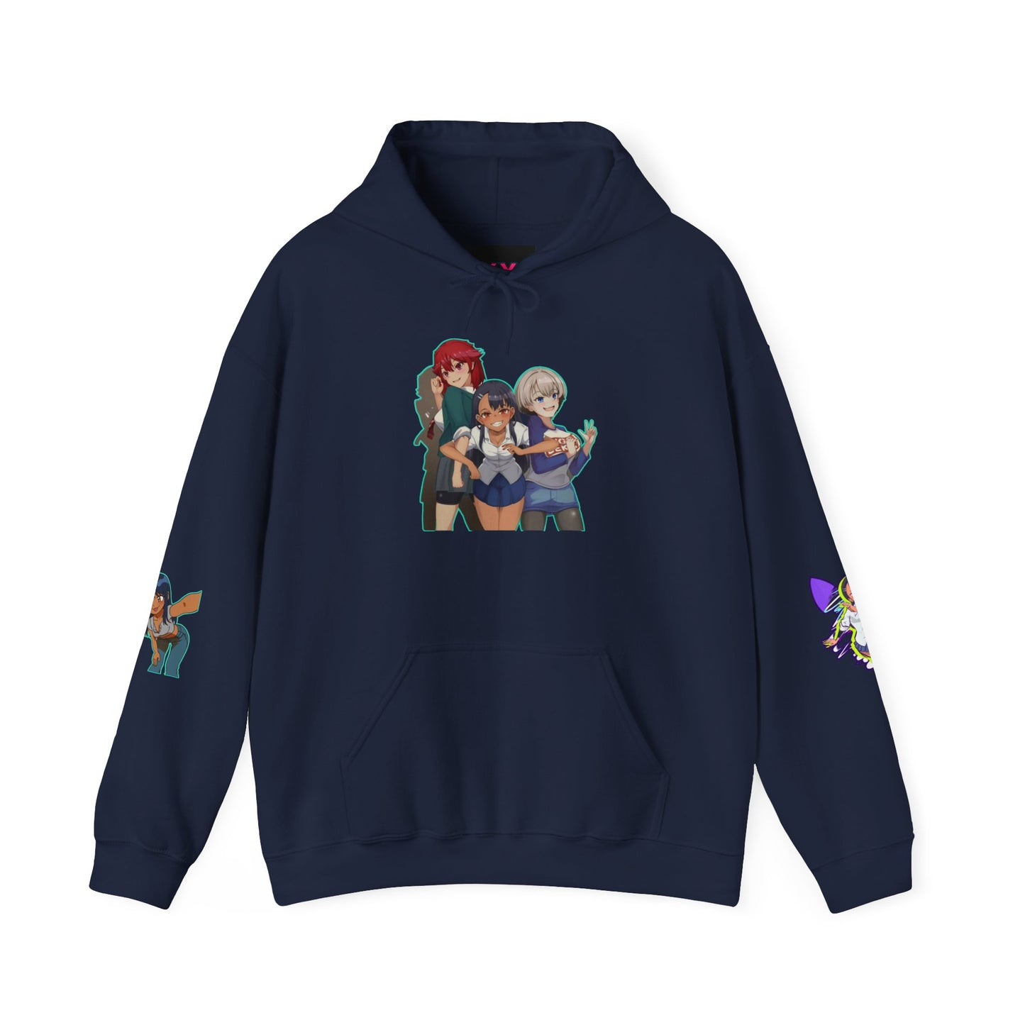 Anime-Themed Hoodie with Playful Graphics, Gift for Anime Fans, Cozy Lounge Wear, Casual Streetwear, Unique Gift Idea