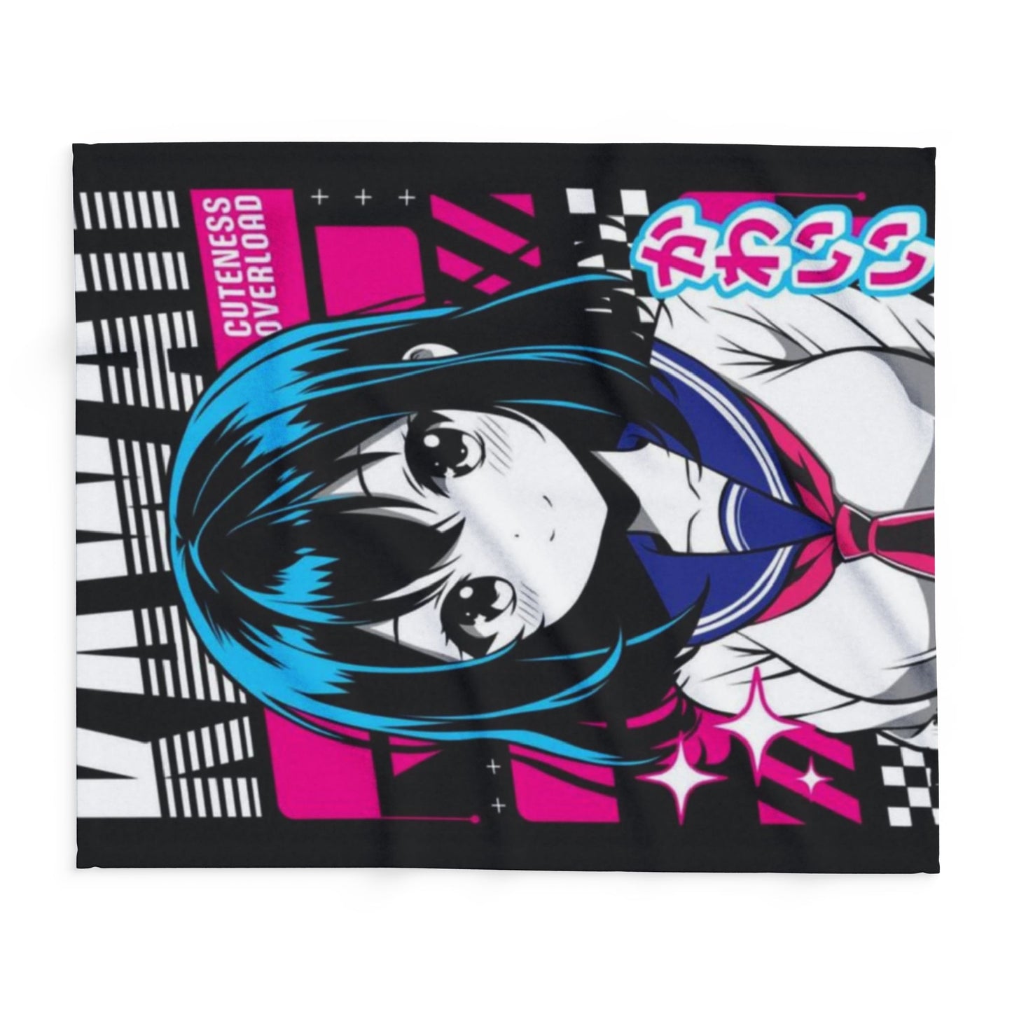 Kawaii Anime Arctic Fleece Blanket, Cozy Throw, Cute Decor, Modern Bedroom, Gift for Fans, Soft Snuggle Blanket