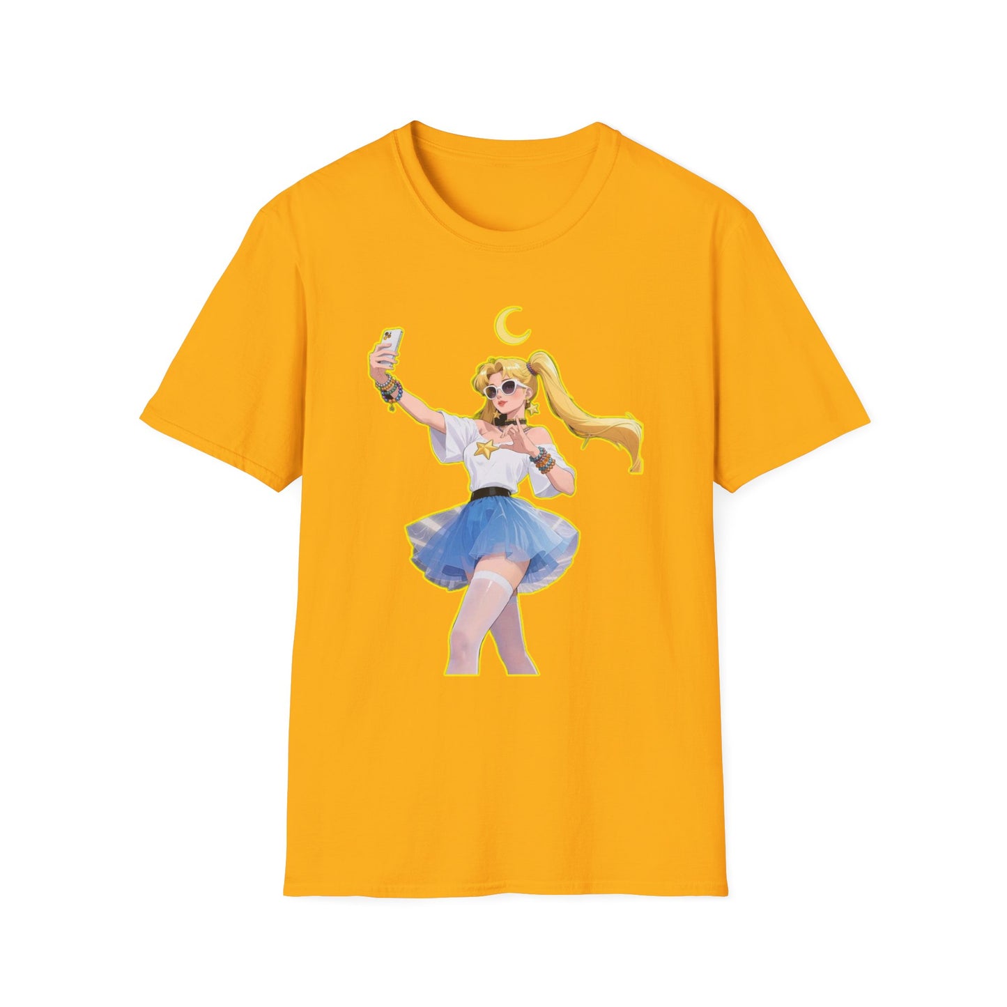 Moonlit Selfie sailor moon Unisex T-Shirt – Fun, Relatable, Casual Wear for Anime Fans, Gifts for Birthdays, Cosplay Events, or Everyday Comfort