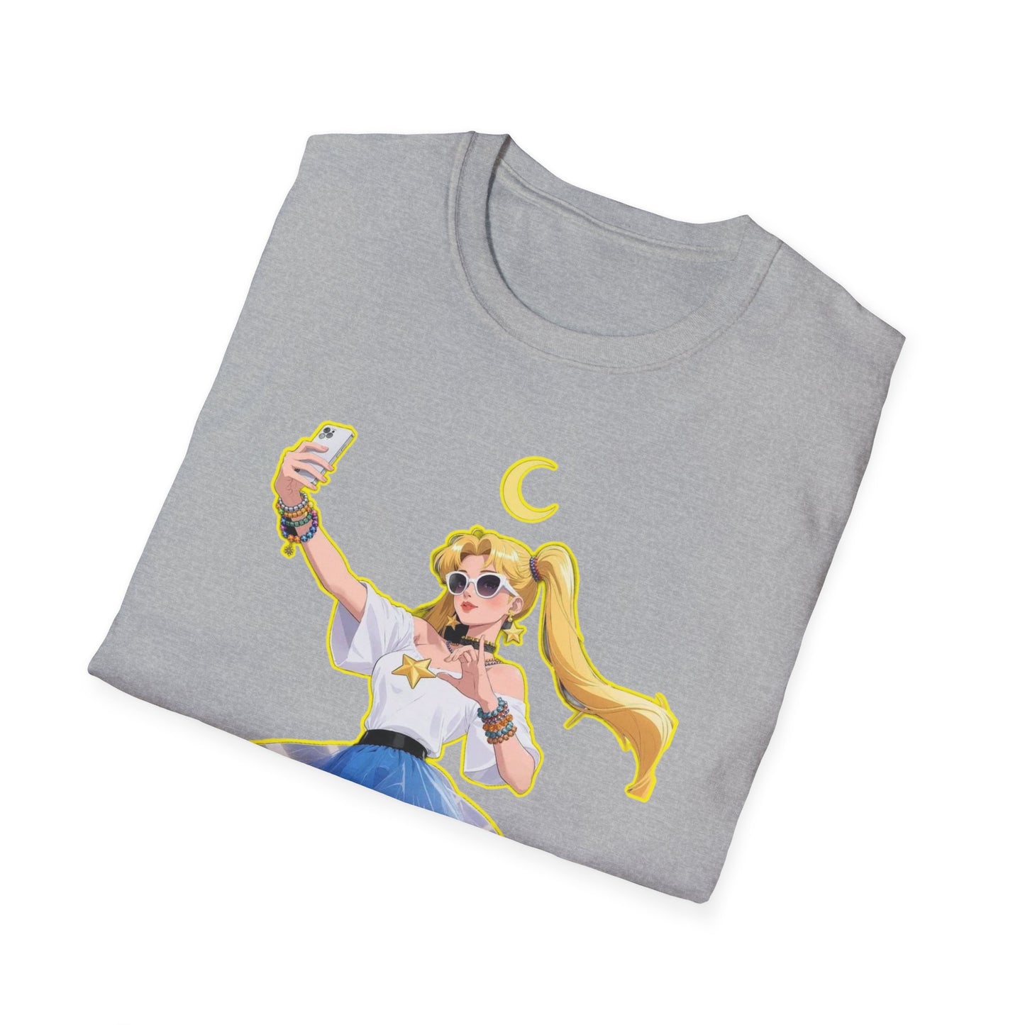 Moonlit Selfie sailor moon Unisex T-Shirt – Fun, Relatable, Casual Wear for Anime Fans, Gifts for Birthdays, Cosplay Events, or Everyday Comfort