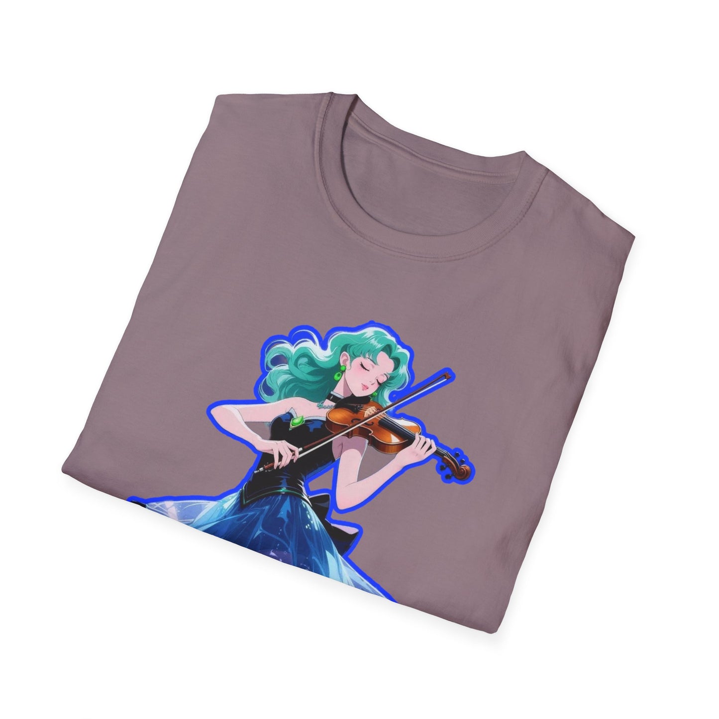 Enchanting Violinist sailor moon 7 Unisex Softstyle T-Shirt, Music Lover Gift, Casual Wear, Concert Tee, Artistic Apparel