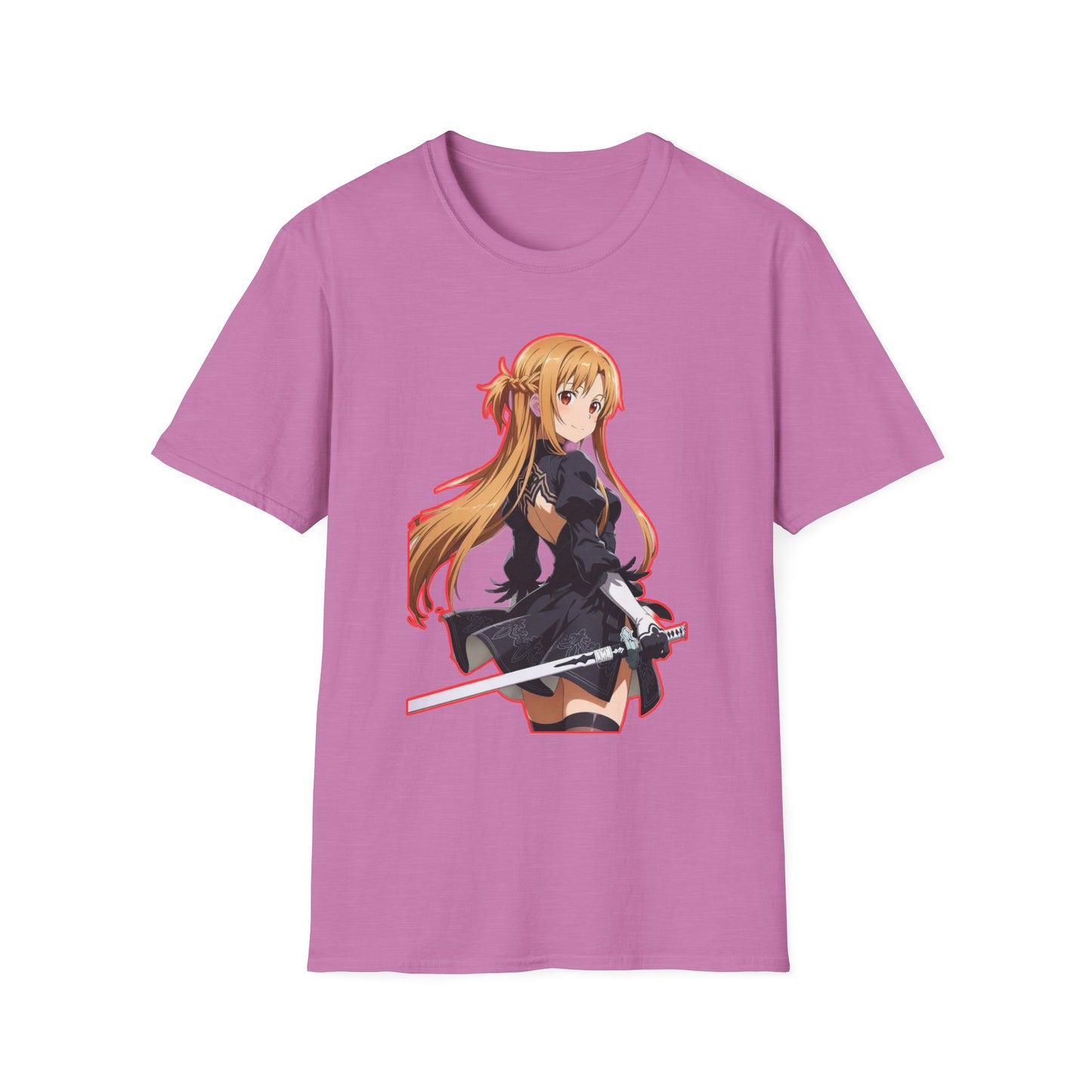 Anime-Inspired worlds of swords  Unisex Softstyle T-Shirt featuring Asuna, Casual Tee, Gift for Anime Fans, Cosplay Apparel, Perfect for Birthdays, [...]
