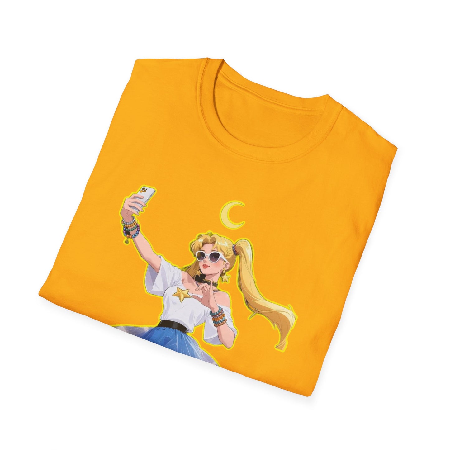 Moonlit Selfie sailor moon Unisex T-Shirt – Fun, Relatable, Casual Wear for Anime Fans, Gifts for Birthdays, Cosplay Events, or Everyday Comfort