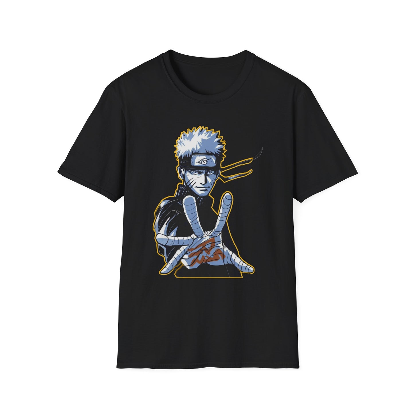 Naruto-Inspired Unisex Softstyle T-Shirt, Anime Fan Tee, Gifts for Cosplay, Comfy Everyday Wear, Perfect for Halloween and Birthdays