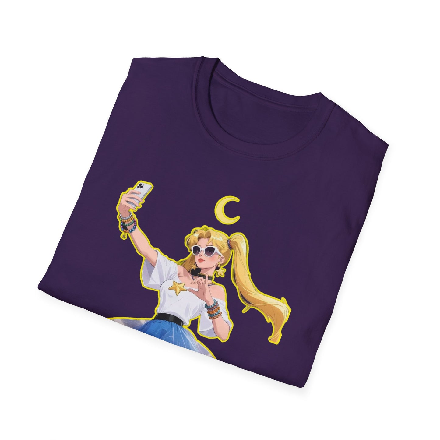 Moonlit Selfie sailor moon Unisex T-Shirt – Fun, Relatable, Casual Wear for Anime Fans, Gifts for Birthdays, Cosplay Events, or Everyday Comfort