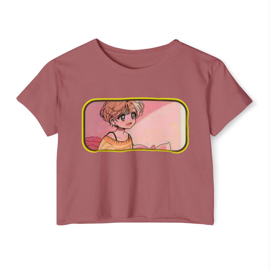 Women's Festival sailor moon 13 Crop Top, Boho Style Shirt, Artsy Graphic Tee, Summer Festival Clothing, Cute Casual Wear, Gift for Her