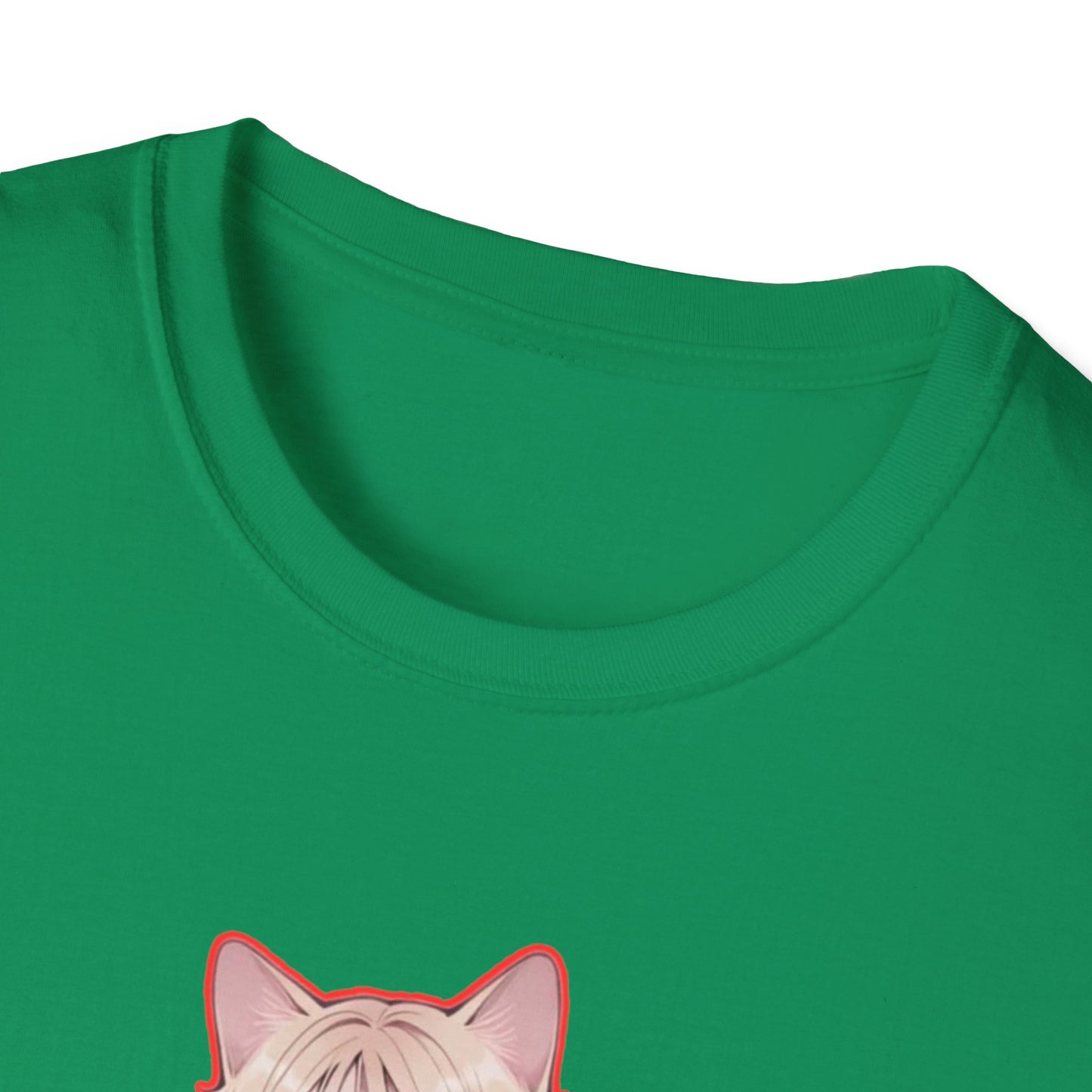 Anime Cat Girl Unisex T-Shirt, Cute Graphic Tee, Casual Wear, Gift for Cat Lovers, Kawaii Fashion, Summer Style