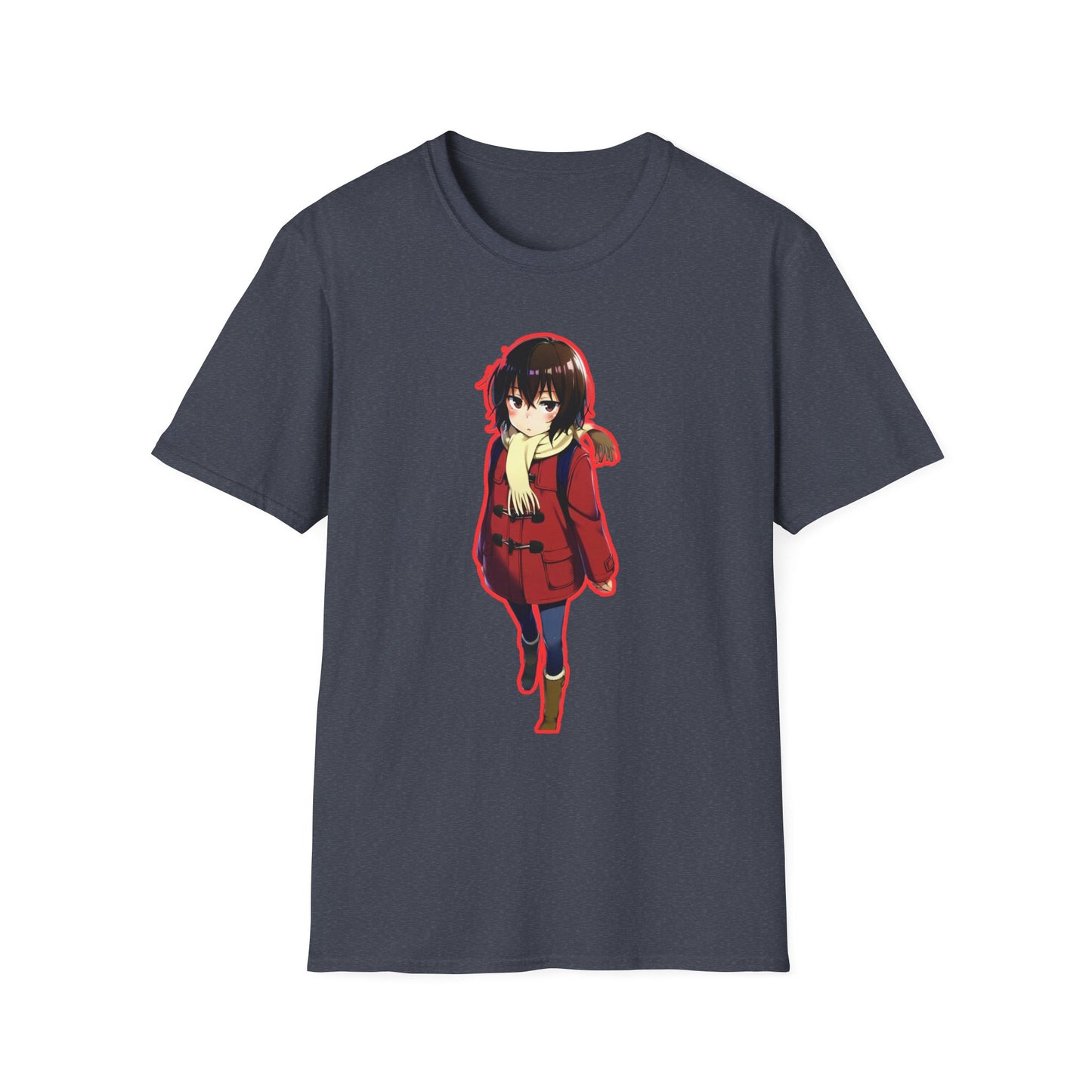 Cute Anime Graphic erased T-Shirt, Unisex Softstyle Tee for Fans, Cozy Everyday Wear, Perfect Gift for Teens, Anime Merchandise