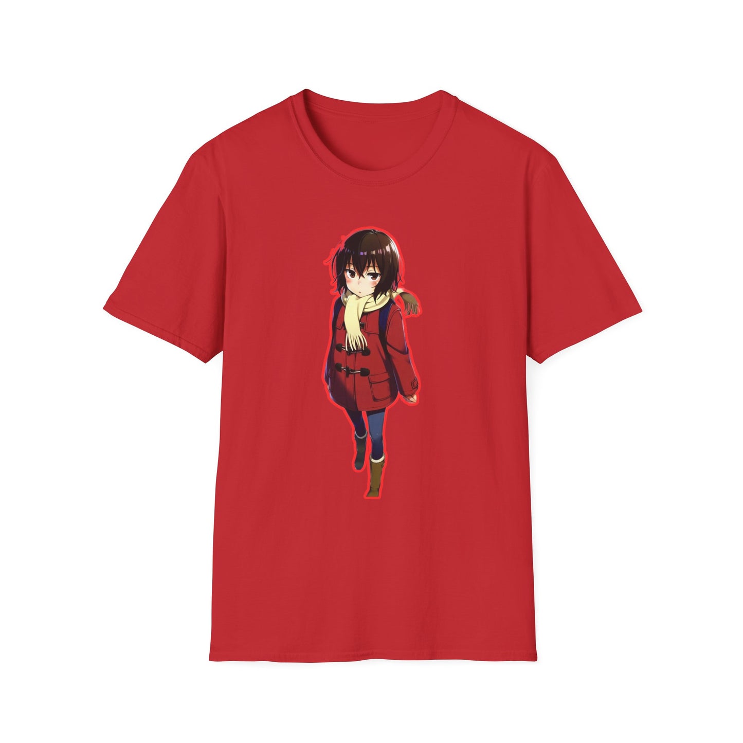Cute Anime Graphic erased T-Shirt, Unisex Softstyle Tee for Fans, Cozy Everyday Wear, Perfect Gift for Teens, Anime Merchandise