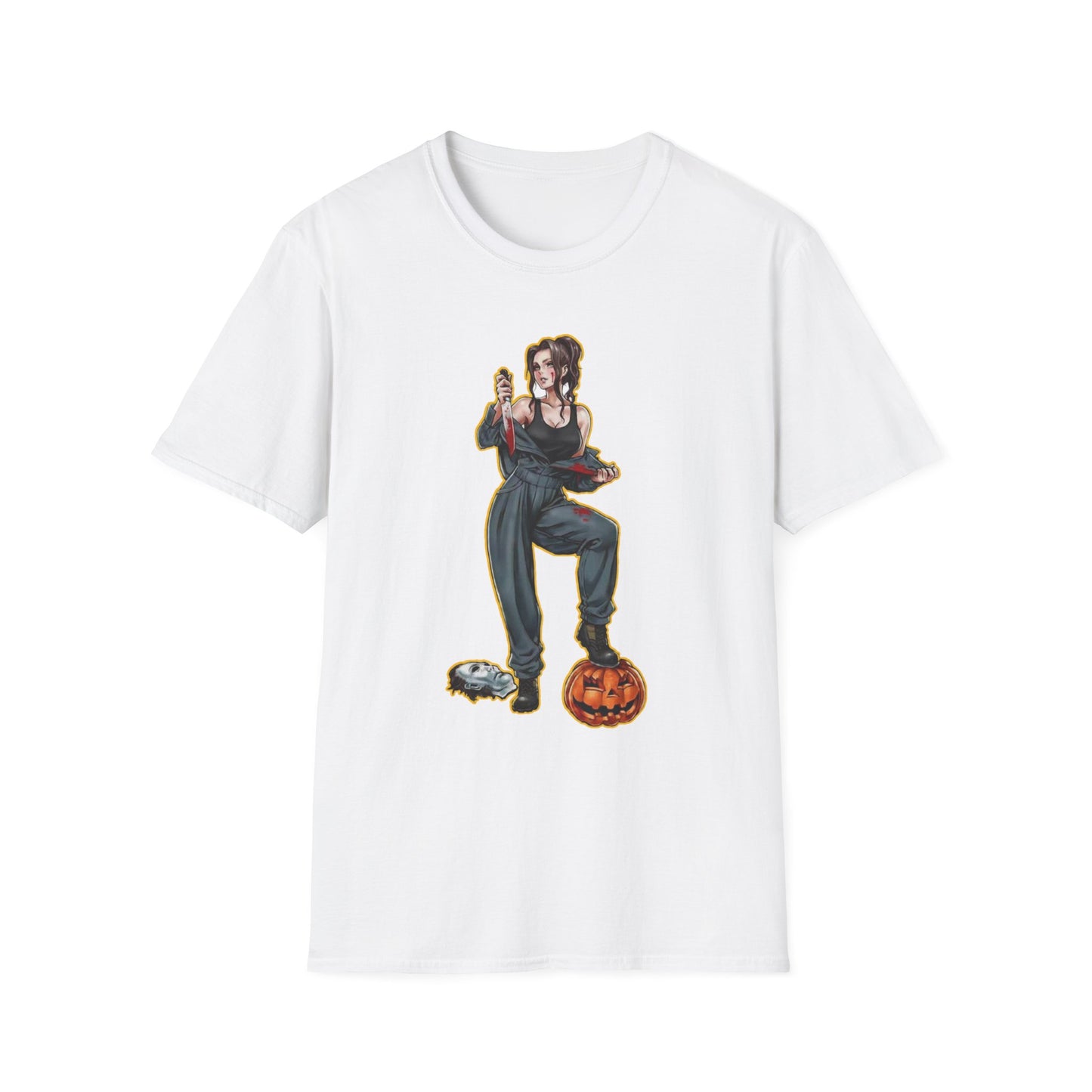 Unisex Anime Graphic spooky season masters of horror 8Tee, Playful Halloween T-Shirt, Fun Casual Wear for Anime Lovers, Gift for Friends, Unique Character Design Shirt