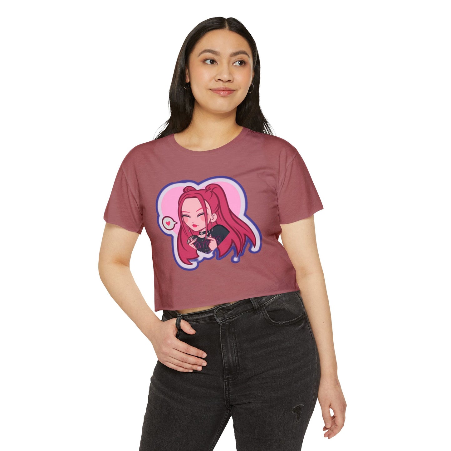 Copy of Idol style 3 Crop Top, Cute Anime Crop Top, Summer Festival Shirt, Graphic Tee for Music Festivals, Trendy Anime Apparel