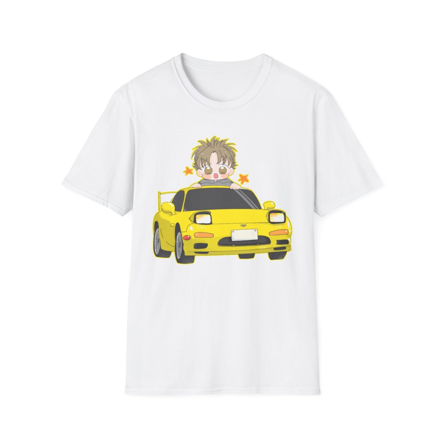 Cool Cartoon initial D 5 Car Unisex T-Shirt - Fun Gift for Car Lovers, Anime Fans, Birthday, Casual Wear, Everyday Style