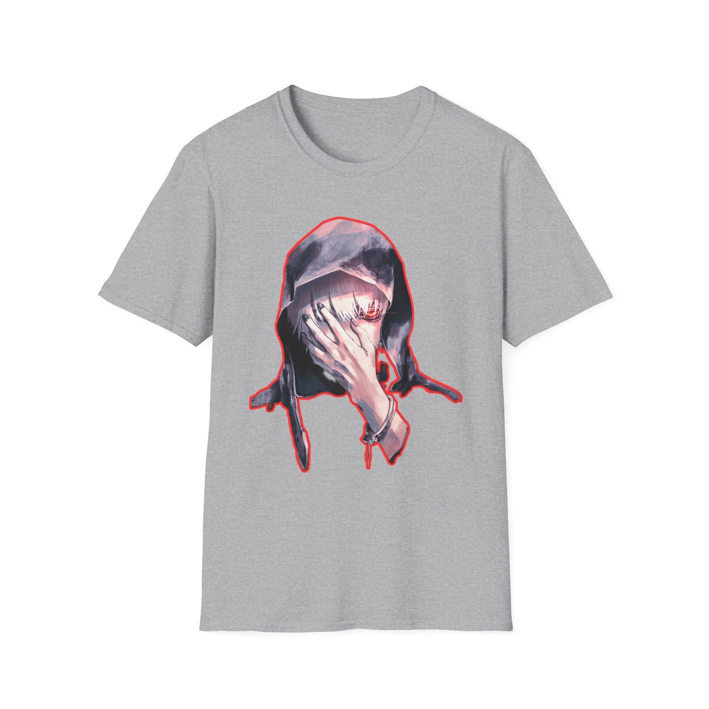 Unisex Graphic Tee tokyo ghoul style 3with Distressed Art, Casual Fashion, Streetwear Style, Gifts for Art Lovers, Everyday Wear, Unique Gift Idea