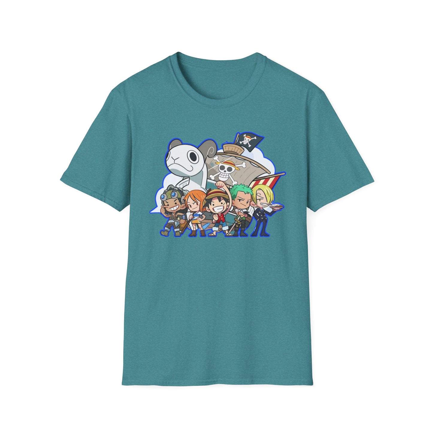 Cute Cartoon Character one piece 7 T-Shirt, Graphic Tee for Anime Lovers, Unisex Gift, Casual Wear, Softstyle Shirt