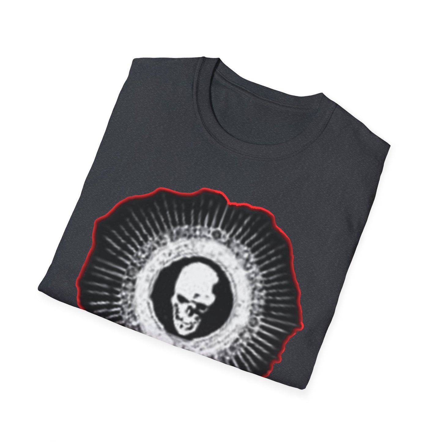 Skull Graphic Tee dn style – Unisex Softstyle T-Shirt for Art Lovers, Halloween, Casual Wear, Gothic Fashion, Unique Gift