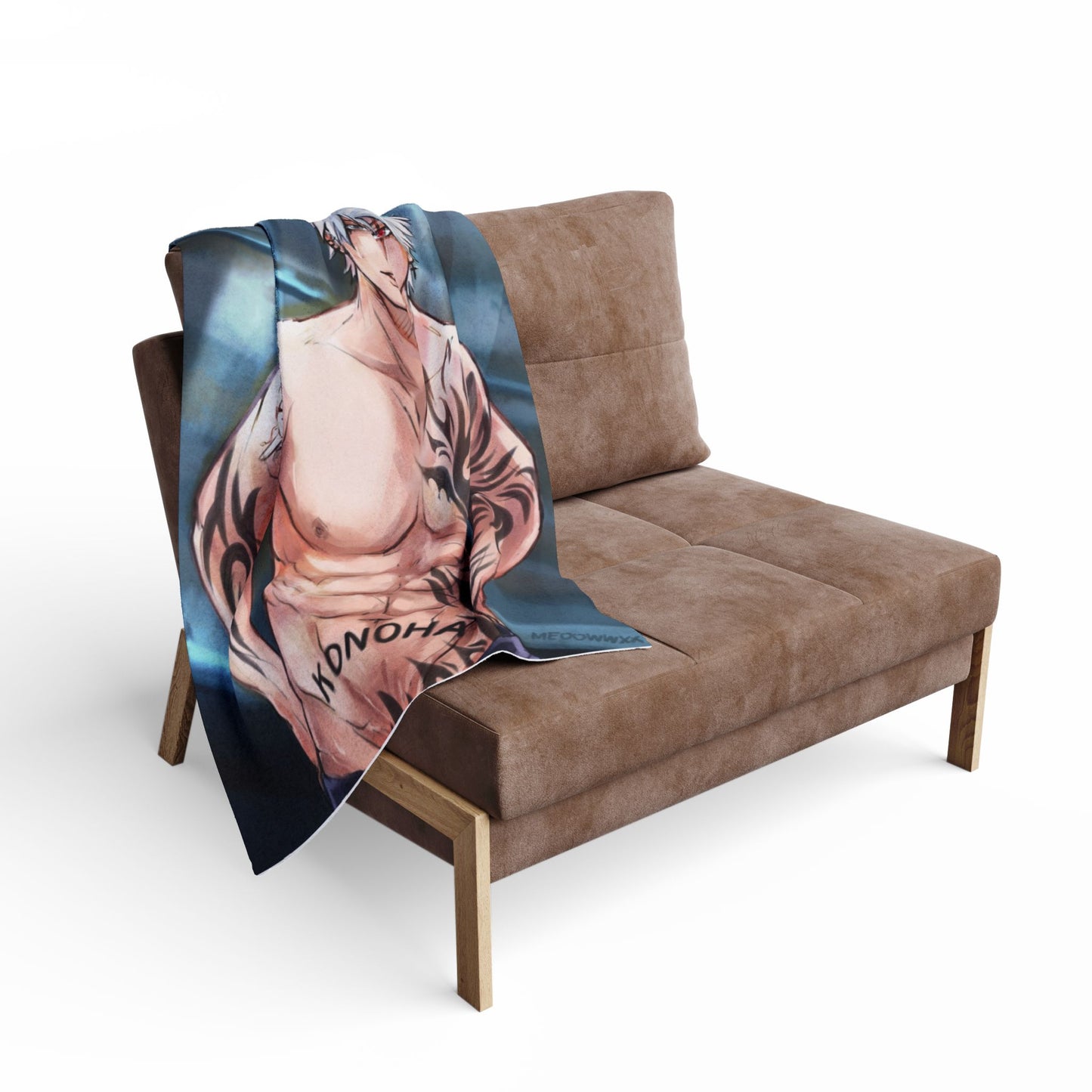 Ninja style Anime-Themed Fleece Blanket, Cozy Throw Blanket, Konoha Design Blanket, Gift for Anime Fans, Soft Plush Blanket