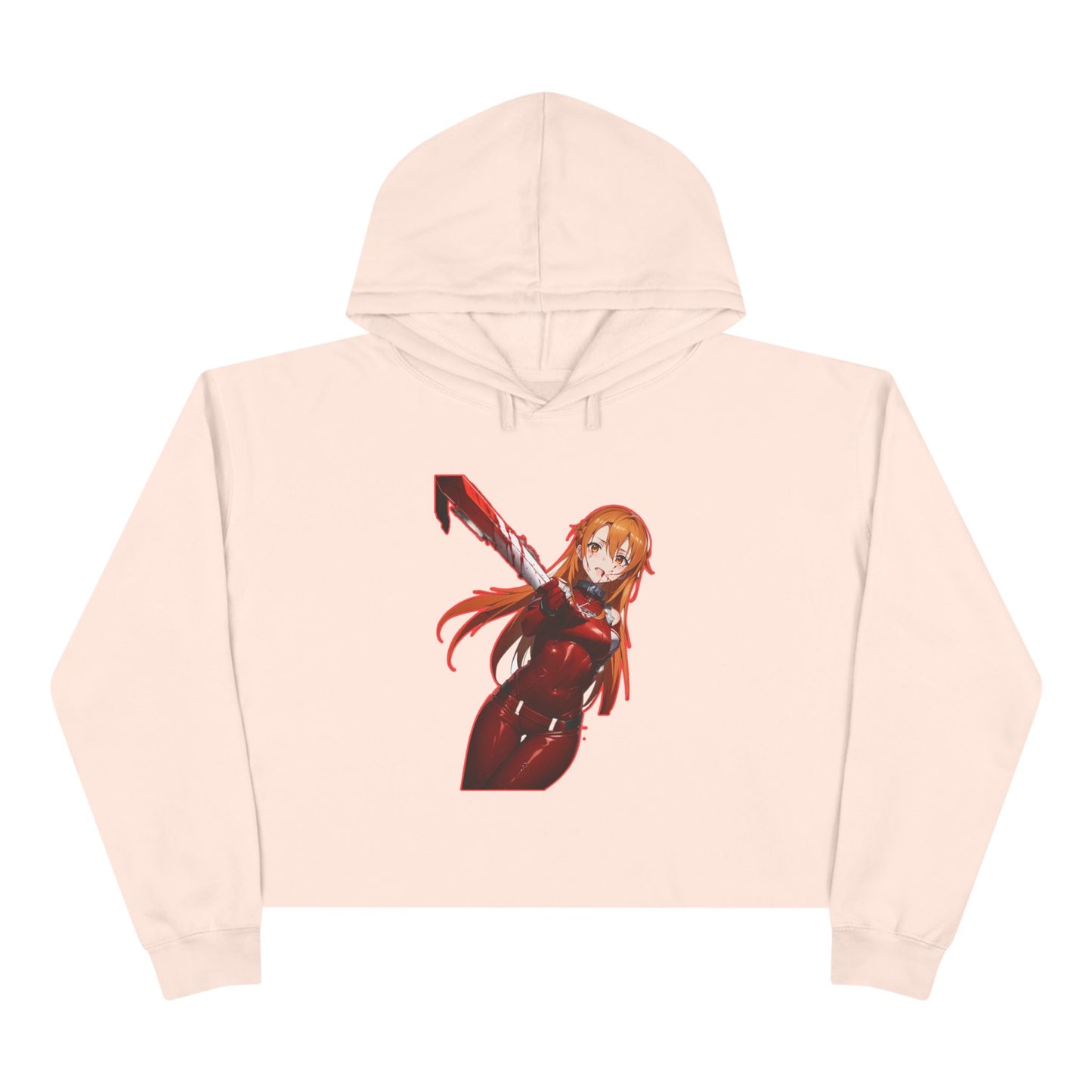 of Trendy Crop Hoodie sao 3 with Unique Designs, Anime Aesthetic, Casual Streetwear, Gift for Fans, Fashion Statement