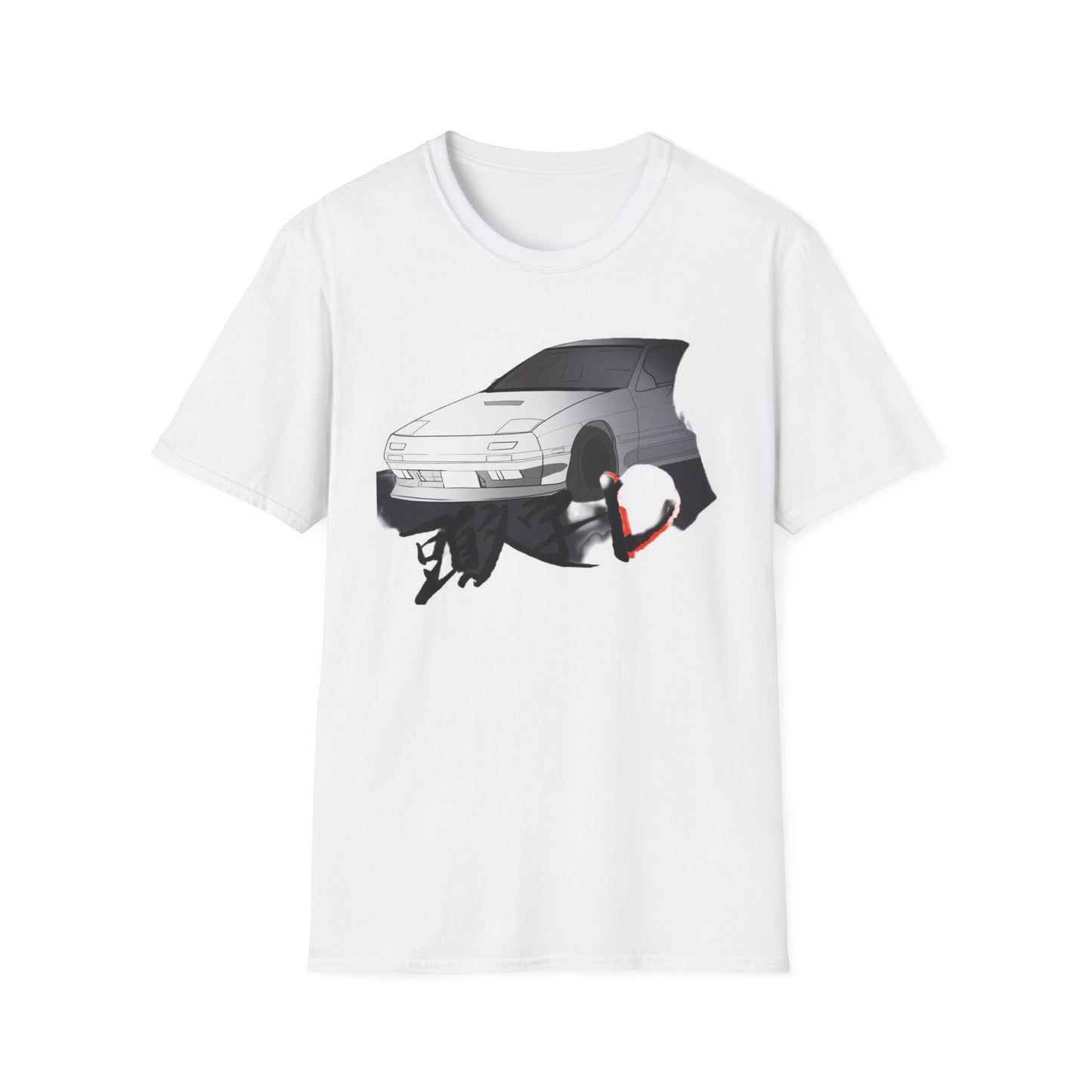 Cool Car Graphic initial D Unisex Tee, Softstyle T-Shirt for Auto Enthusiasts, Perfect Gift for Birthdays and Car Shows, Casual Everyday Wear