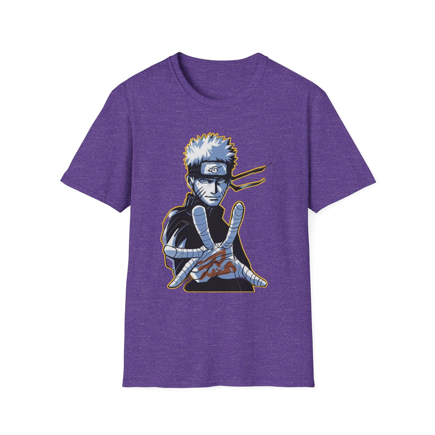 Naruto-Inspired Unisex Softstyle T-Shirt, Anime Fan Tee, Gifts for Cosplay, Comfy Everyday Wear, Perfect for Halloween and Birthdays