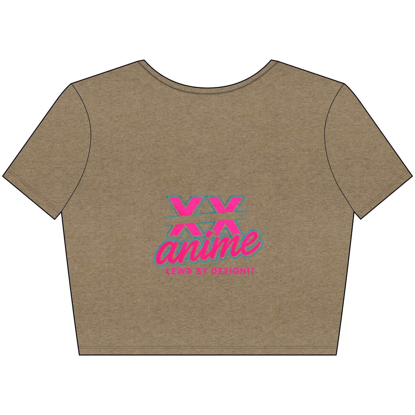 Lewd Anime-Inspired Crop Top, Trendy Women’s T-Shirt, Playful Casual Wear, Unique Gift for Anime Lovers, Fun Summer Fashion