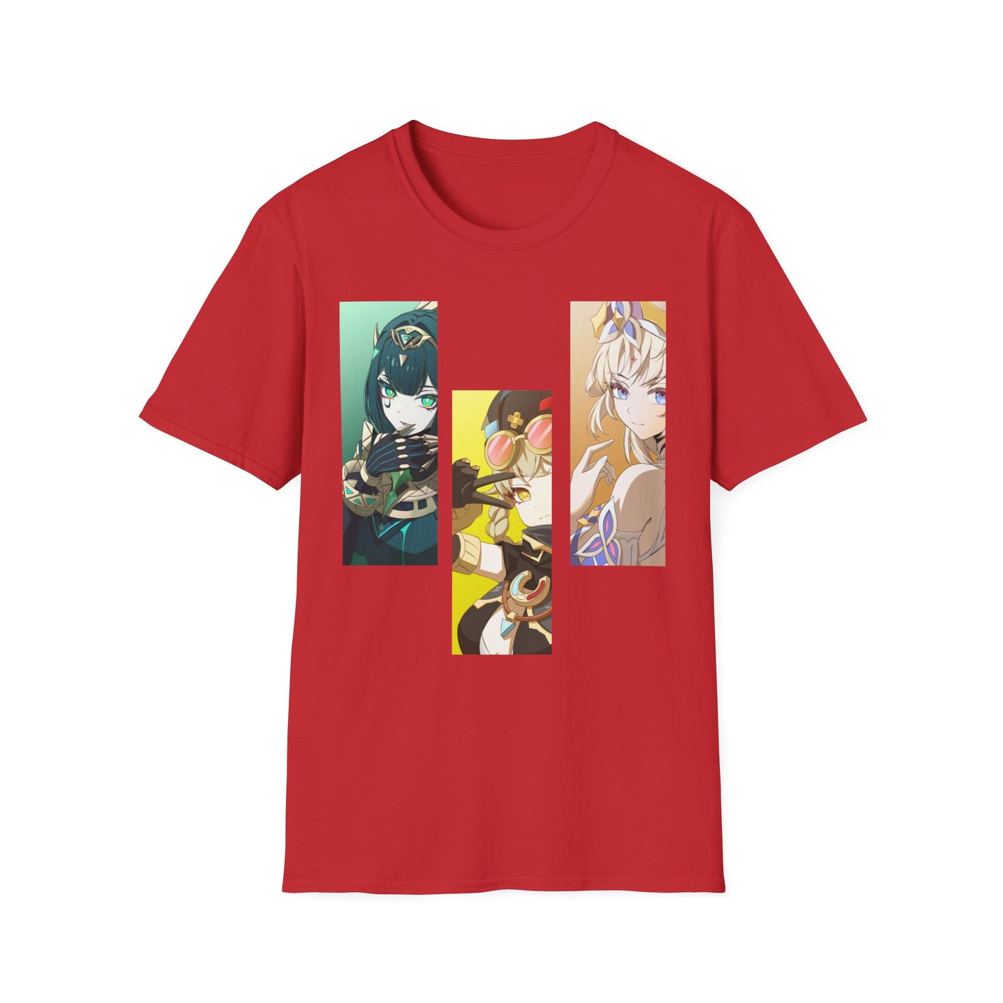 Anime-Inspired Unisex trio 2 Softstyle T-Shirt, Graphic Tee, Casual Wear, Gift for Anime Fans, Unique T-Shirt, Comfortable Streetwear