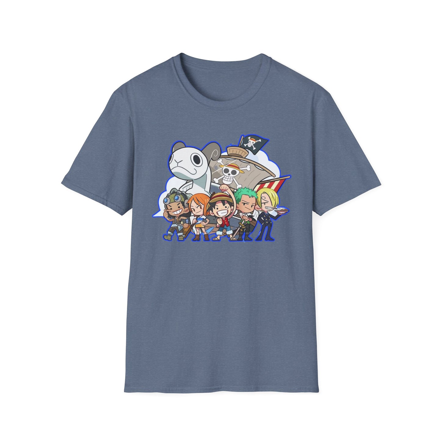 Cute Cartoon Character one piece 7 T-Shirt, Graphic Tee for Anime Lovers, Unisex Gift, Casual Wear, Softstyle Shirt