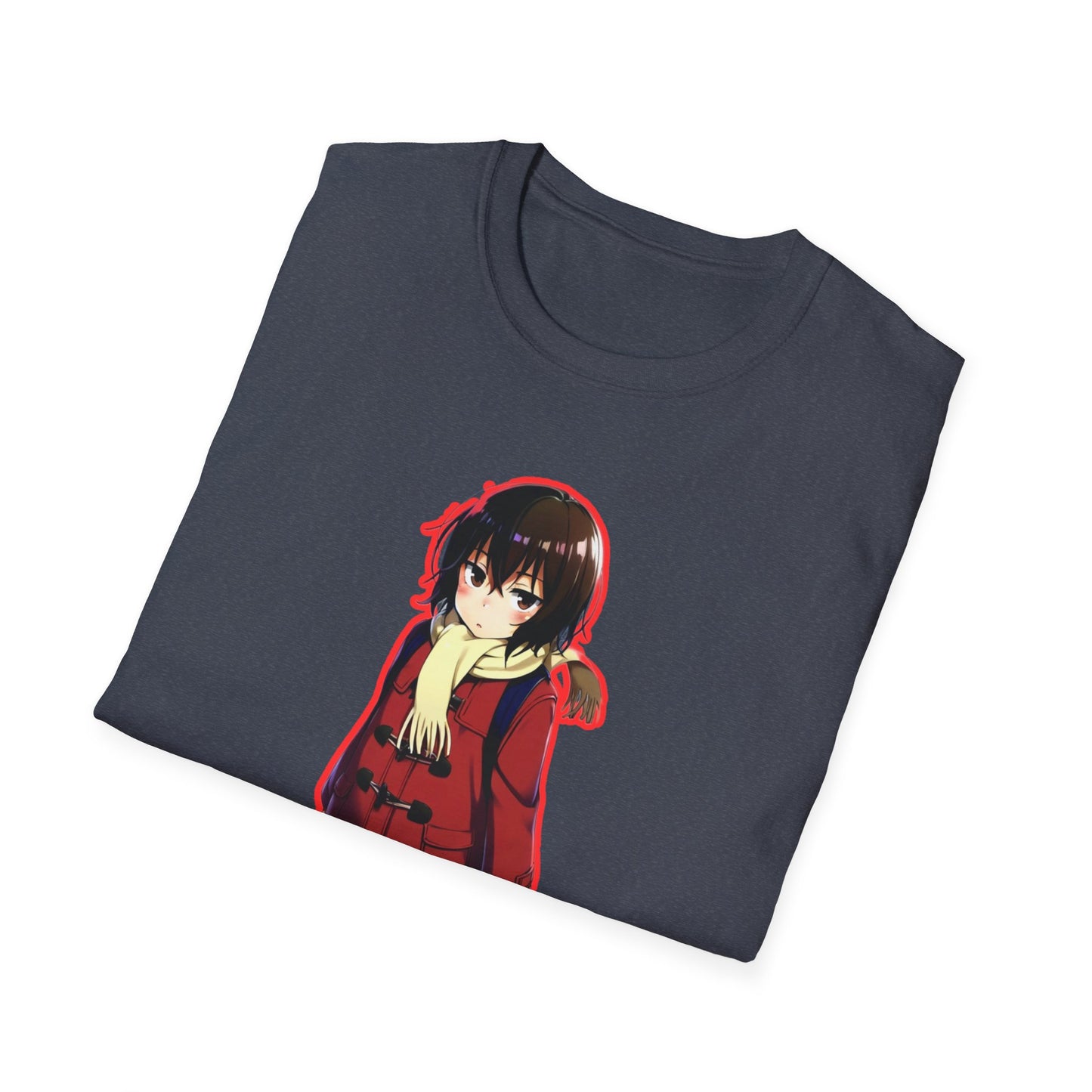 Cute Anime Graphic erased T-Shirt, Unisex Softstyle Tee for Fans, Cozy Everyday Wear, Perfect Gift for Teens, Anime Merchandise