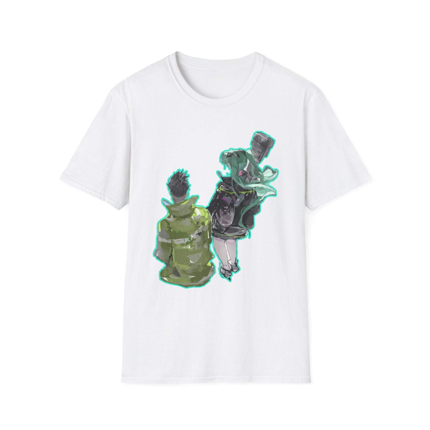 Stylish Unisex  cyber punk style Softstyle T-Shirt with Unique Graphic Design - Perfect for Casual Wear, Gifts, Art Lovers, Birthday, Everyday Style