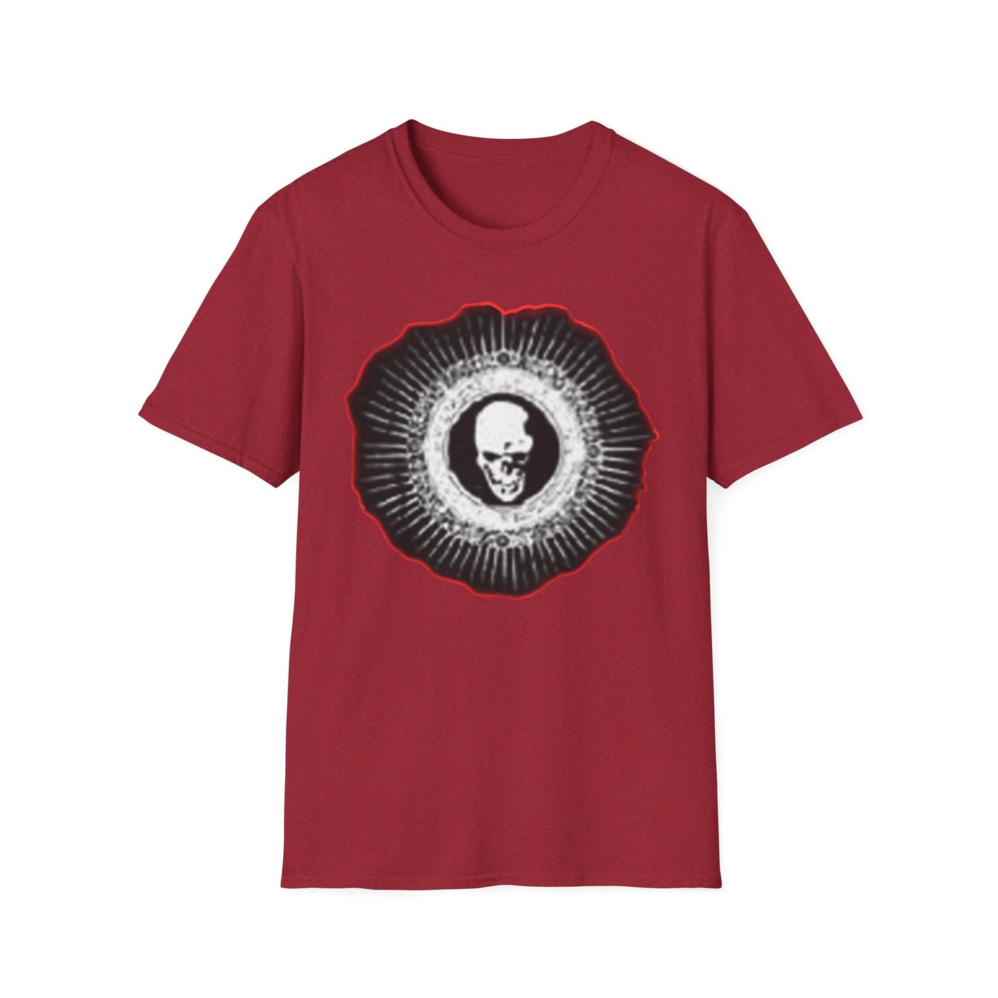 Skull Graphic Tee dn style – Unisex Softstyle T-Shirt for Art Lovers, Halloween, Casual Wear, Gothic Fashion, Unique Gift