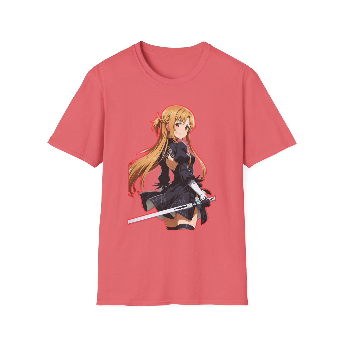 Anime-Inspired worlds of swords  Unisex Softstyle T-Shirt featuring Asuna, Casual Tee, Gift for Anime Fans, Cosplay Apparel, Perfect for Birthdays, [...]