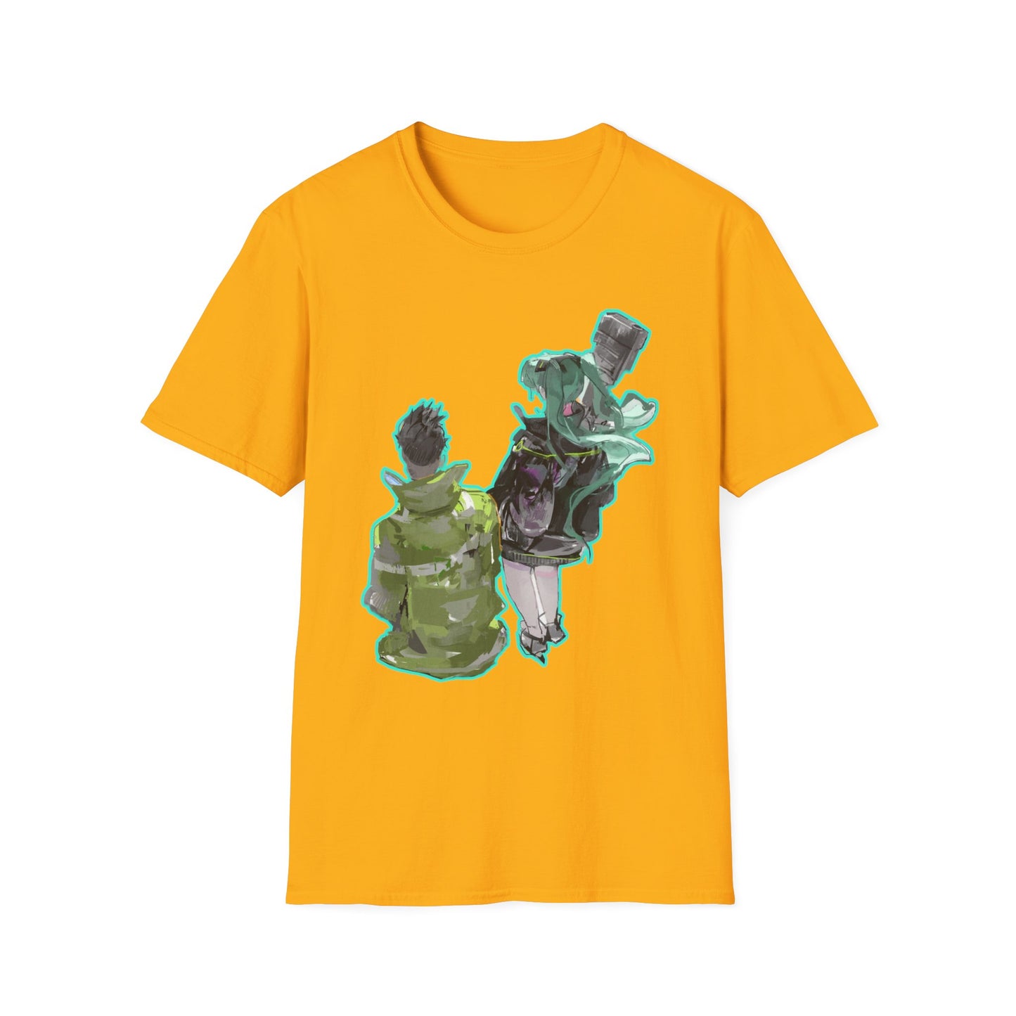 Stylish Unisex  cyber punk style Softstyle T-Shirt with Unique Graphic Design - Perfect for Casual Wear, Gifts, Art Lovers, Birthday, Everyday Style