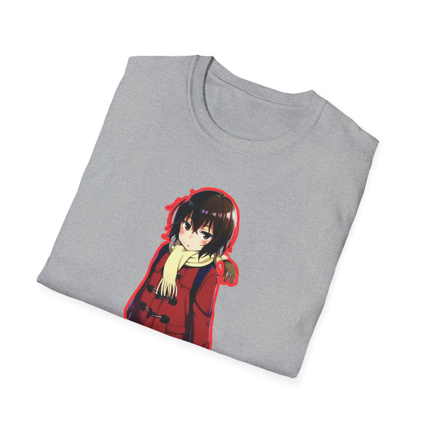 Cute Anime Graphic erased T-Shirt, Unisex Softstyle Tee for Fans, Cozy Everyday Wear, Perfect Gift for Teens, Anime Merchandise