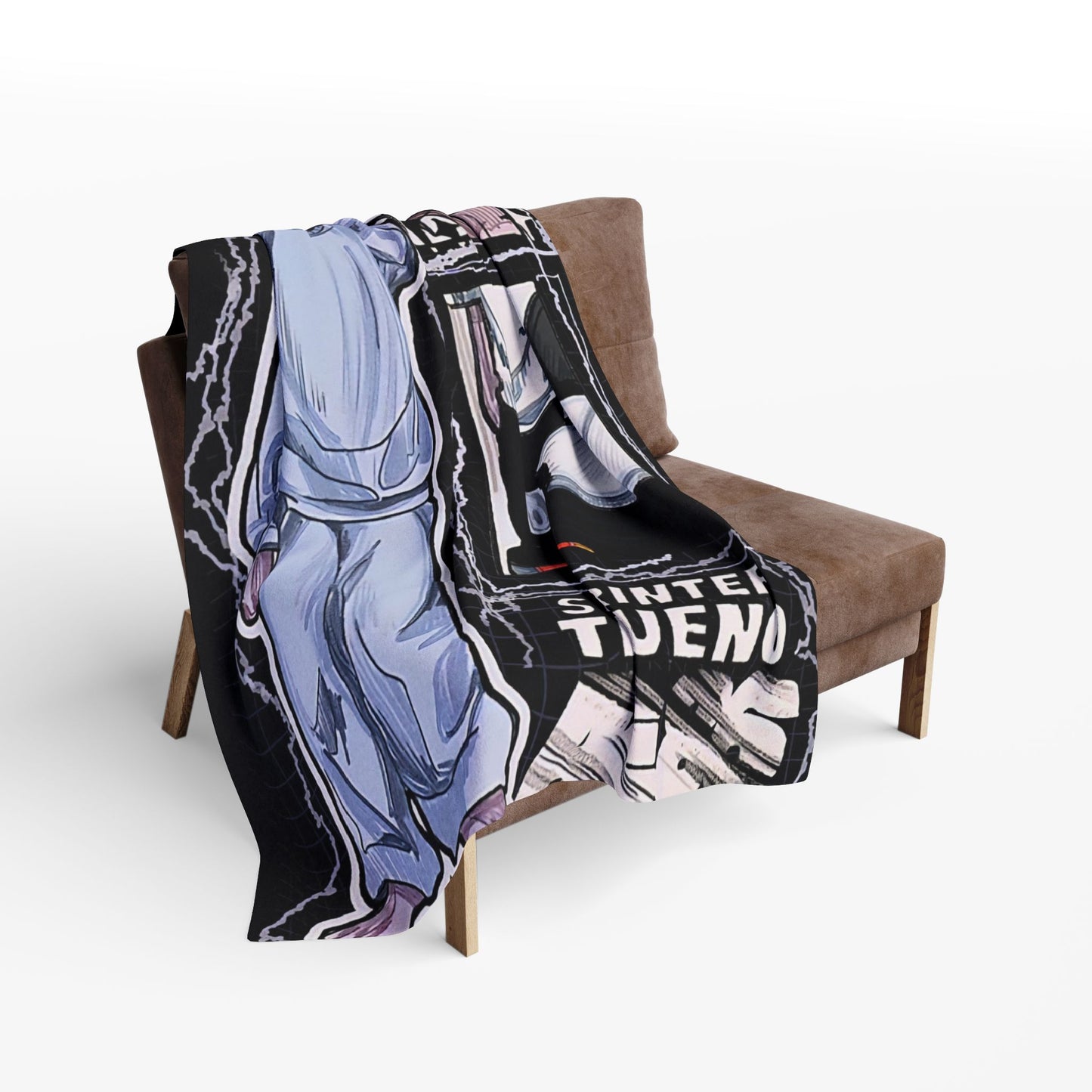 Cozy Arctic Fleece initial D 2 Blanket, Warm Throw for Home, Unique Manga Art, Perfect Gift for Anime Lovers, Comfortable Sofa Accessory