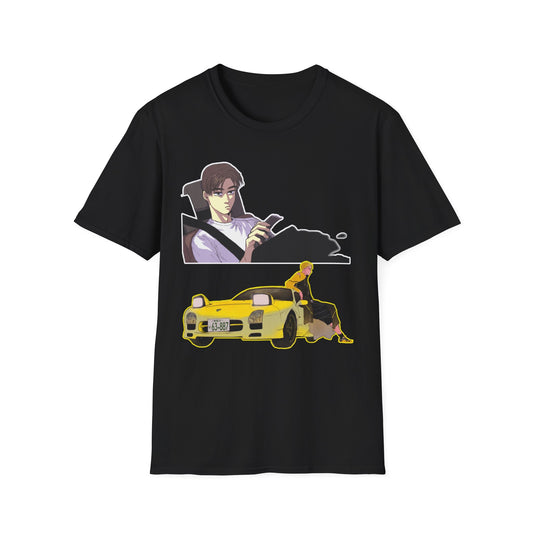 Anime-Inspired Unisex initial D 9 Softstyle T-Shirt, Graphic Tee, Casual Wear, Gift for Fans, Streetwear Style, Soft Cotton Top