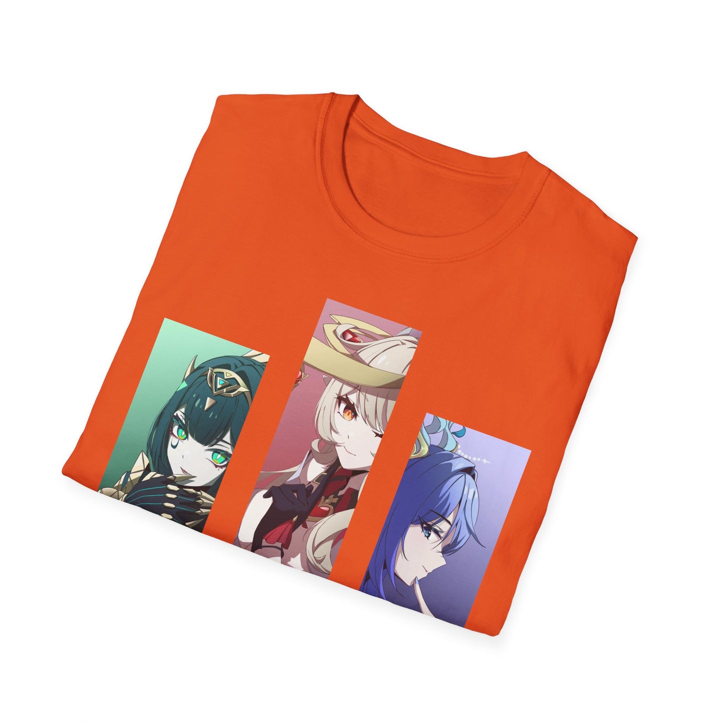 Anime Trio Unisex Softstyle T-Shirt, Casual Tee, Geek Fashion, Gift for Anime Lovers, Novelty Shirt, Unique Graphic Tee