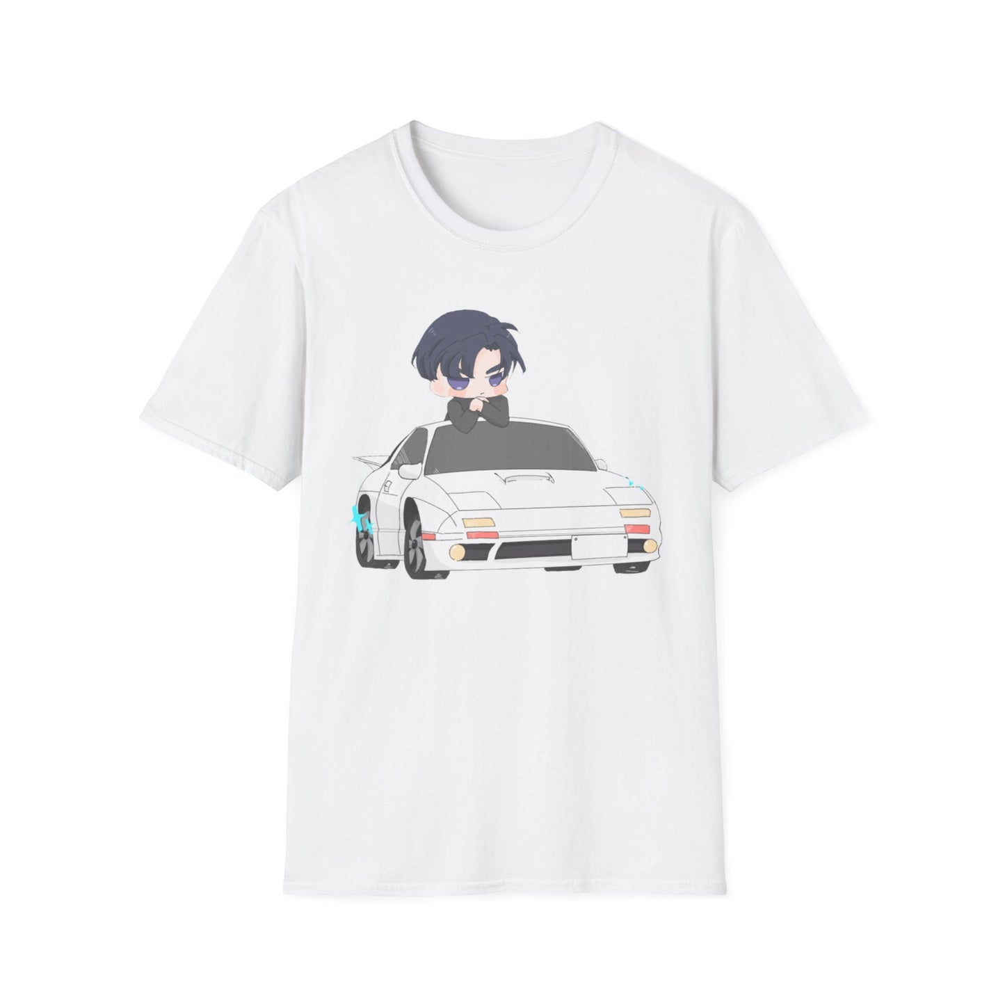 Anime Car initial D 4 Chibi T-Shirt, Unisex Graphic Tee, Cool Gift for Car Lovers, Casual Wear, Streetwear Style