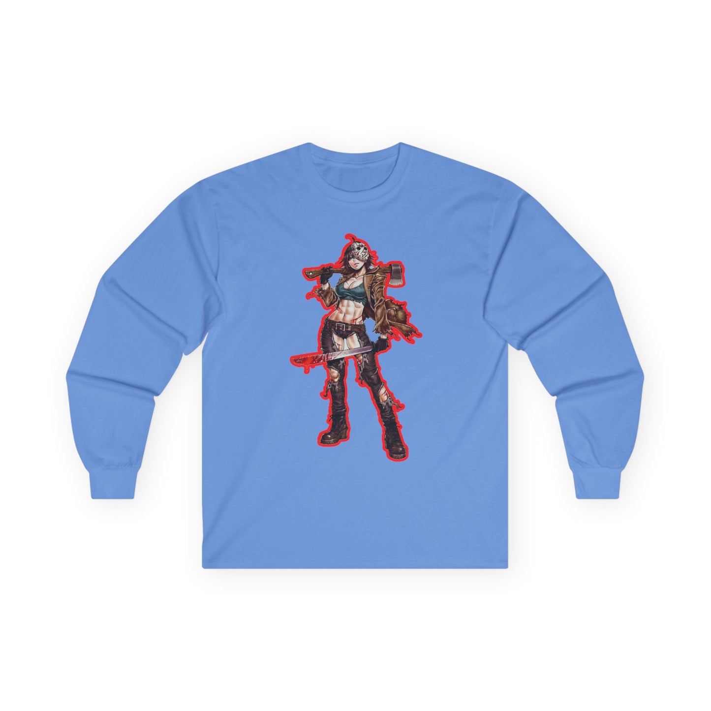 Rebellious spooky season masters of horror Long Sleeve Tee with Fierce Design, Unisex Fashion Shirt, Graphic Tee Gift, Casual Wear, Edgy Outfit, Anime Merch