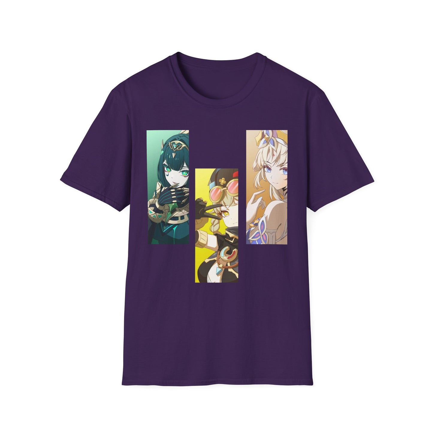 Anime-Inspired Unisex trio 2 Softstyle T-Shirt, Graphic Tee, Casual Wear, Gift for Anime Fans, Unique T-Shirt, Comfortable Streetwear