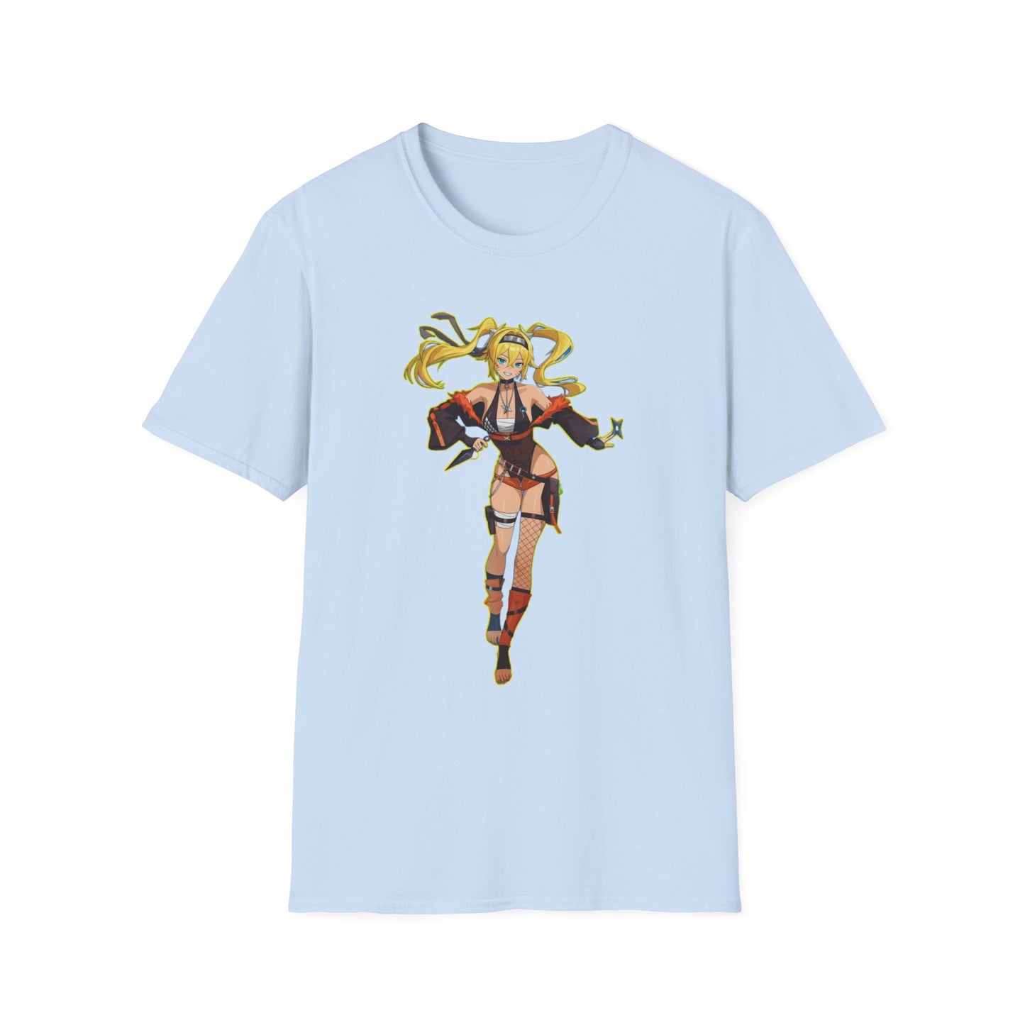 Anime-Inspired Naruto 8 Unisex Softstyle T-Shirt, Casual Wear, Gifts for Gamers, Comic Con Apparel, Unique Fashion Statement