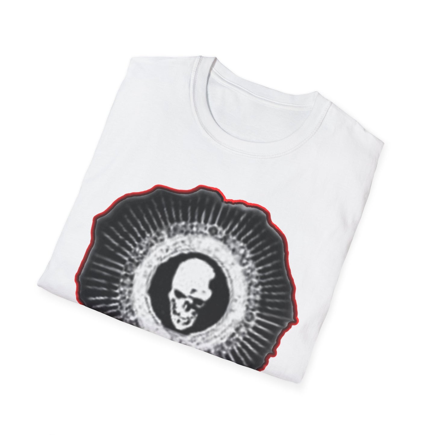 Skull Graphic Tee dn style – Unisex Softstyle T-Shirt for Art Lovers, Halloween, Casual Wear, Gothic Fashion, Unique Gift