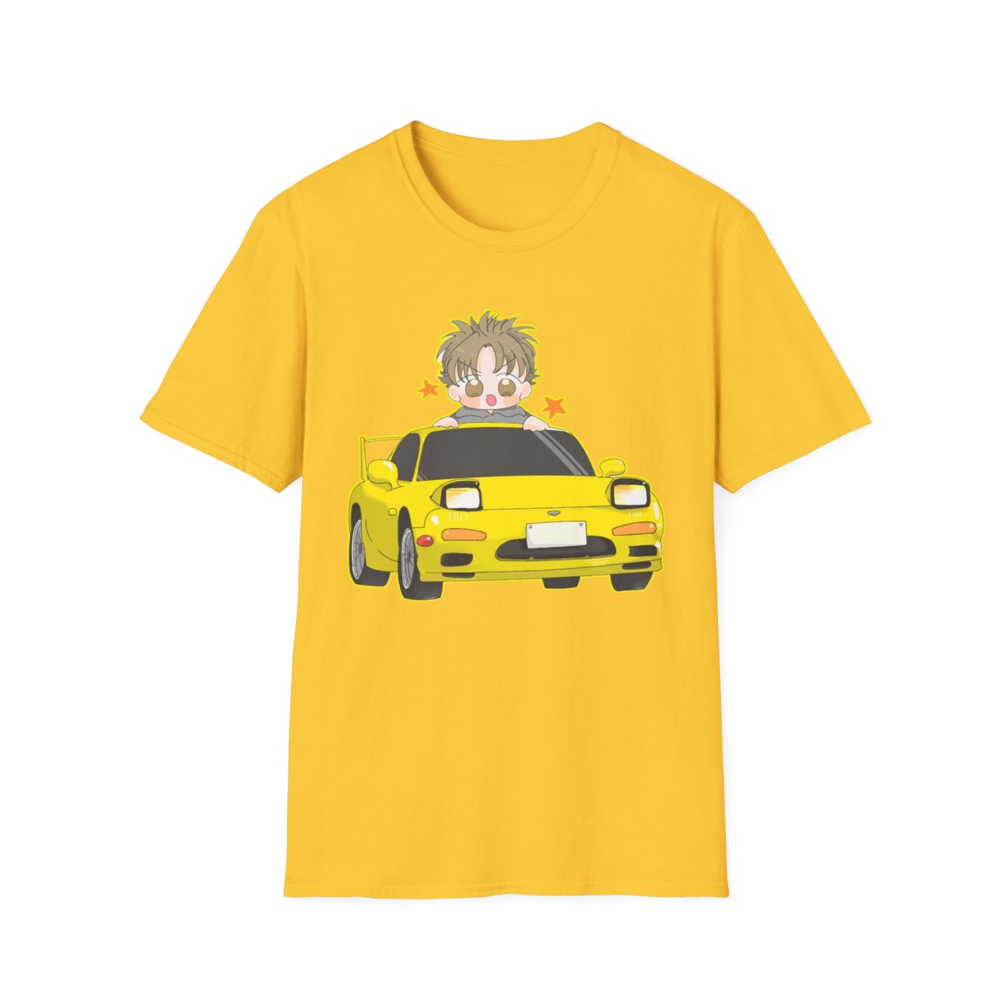 Cool Cartoon initial D 5 Car Unisex T-Shirt - Fun Gift for Car Lovers, Anime Fans, Birthday, Casual Wear, Everyday Style