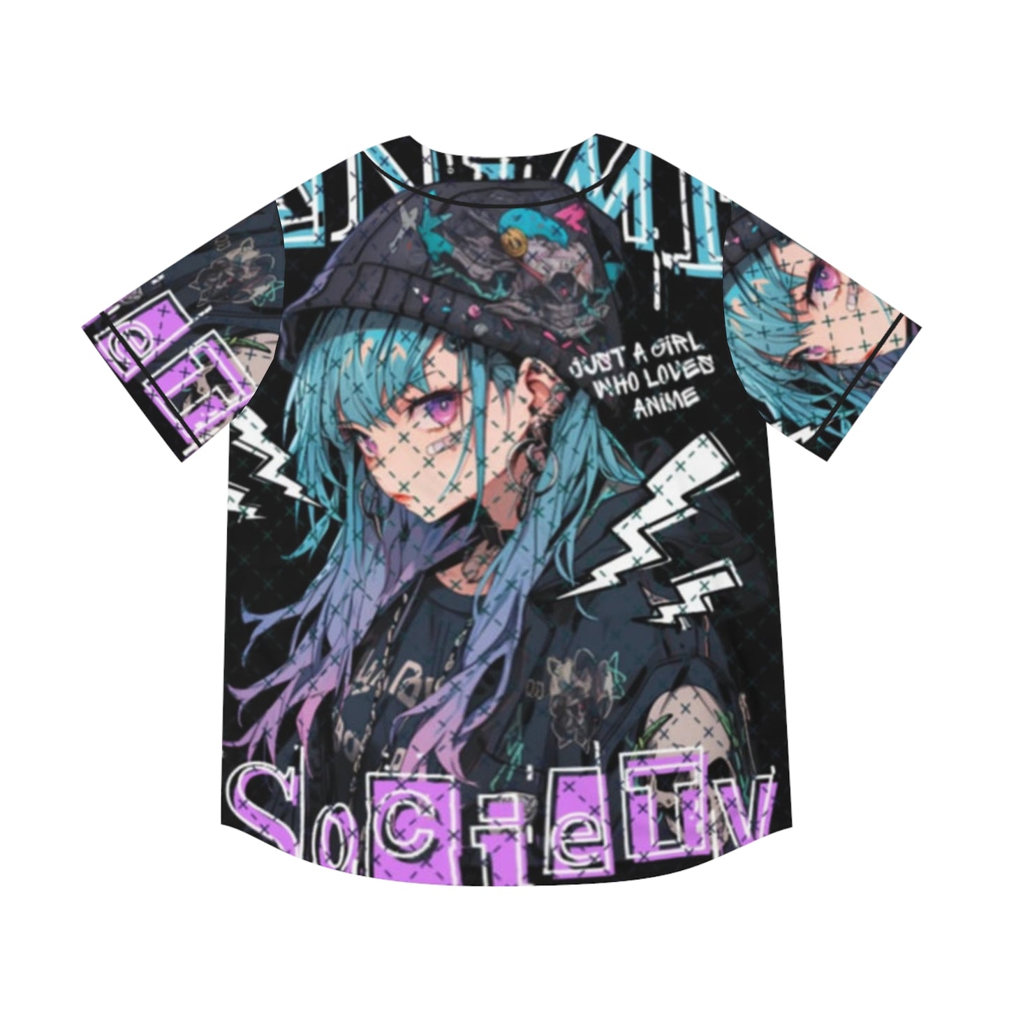 Anime-Inspired Men's Baseball Jersey, Casual Sportswear, Gift for Gamers, Streetwear, Trendy Outfit