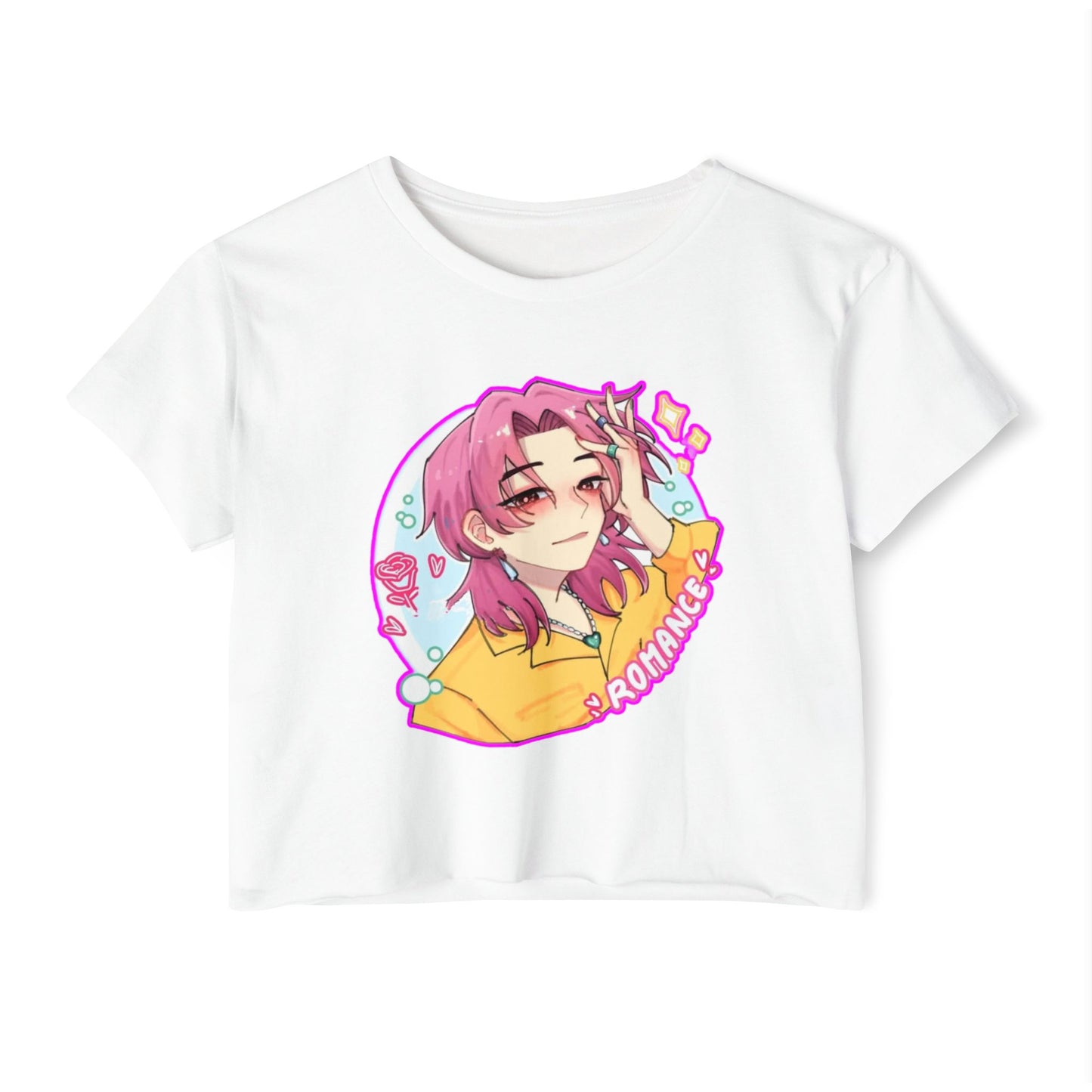 Romantic Vibes kpop boys 5Women's Festival Crop Top, Cute Summer Shirt, Everyday Wear, Music Fest Outfit, Unique Gift Idea