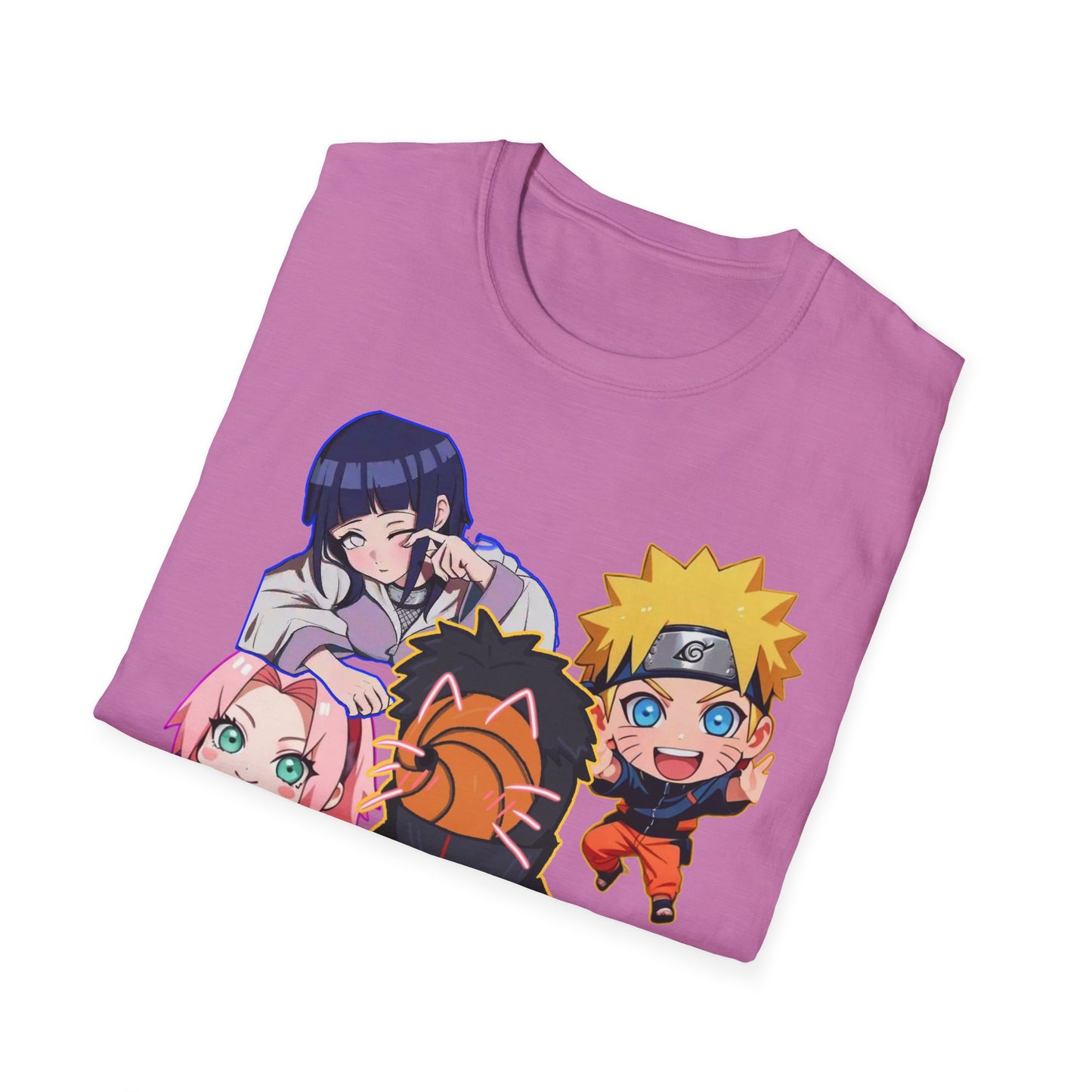 Anime Character Naruto 3T-Shirt, Softstyle Tee for Fans, Gift for Comic Lovers, Unisex Casual Shirt, Birthday Celebration Apparel, Otaku Fashion