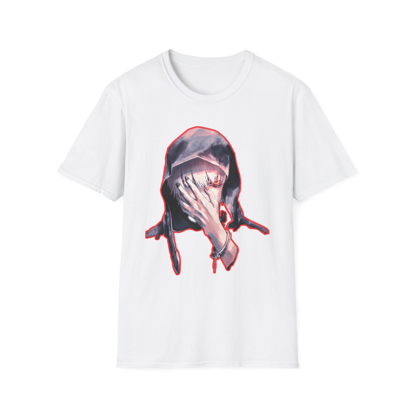 Unisex Graphic Tee tokyo ghoul style 3with Distressed Art, Casual Fashion, Streetwear Style, Gifts for Art Lovers, Everyday Wear, Unique Gift Idea