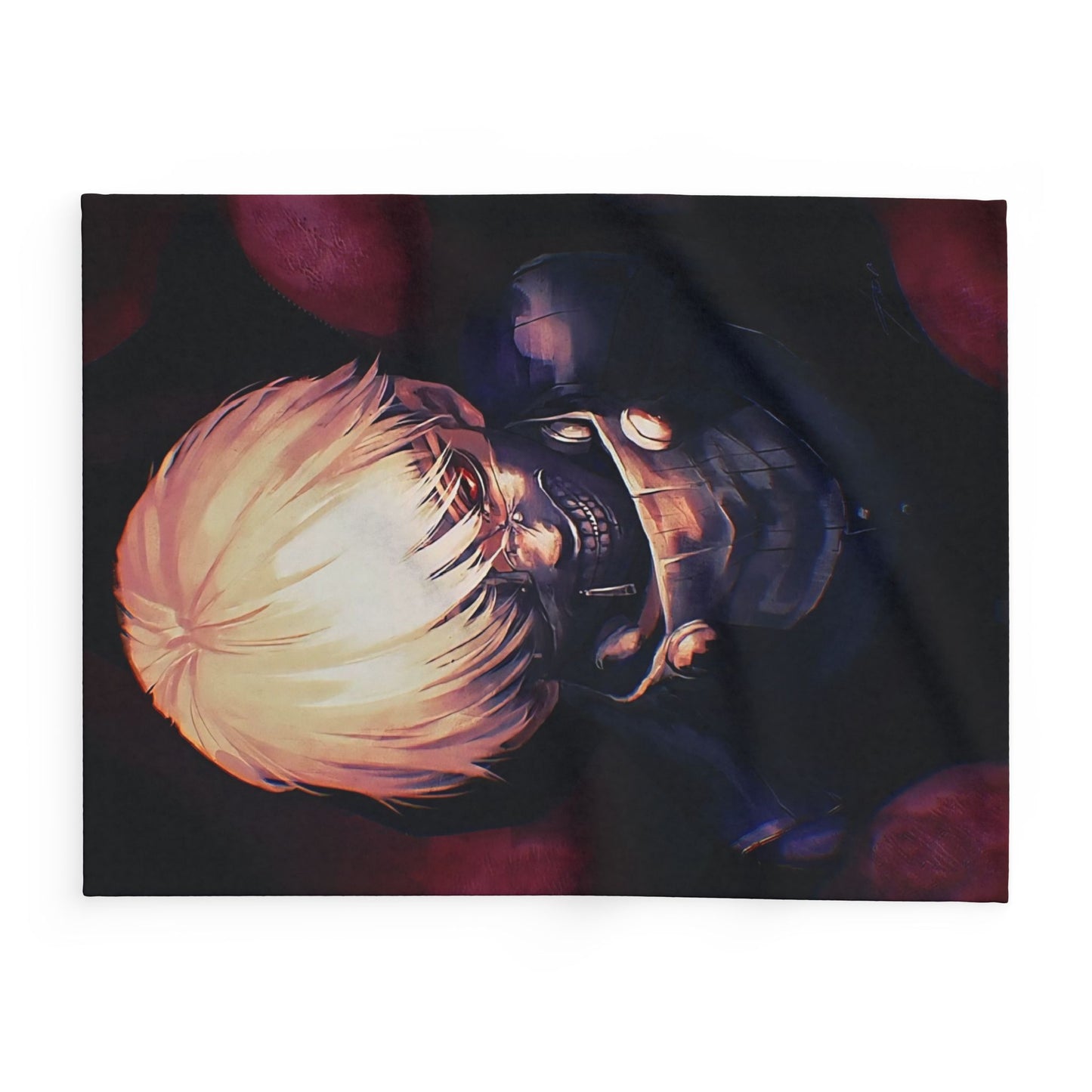 Anime-Inspired Arctic Tokyo ghoul style 2Fleece Blanket, Cozy Gift for Fans, Soft Throw for Living Room, Bedroom Decor, Perfect for Holidays